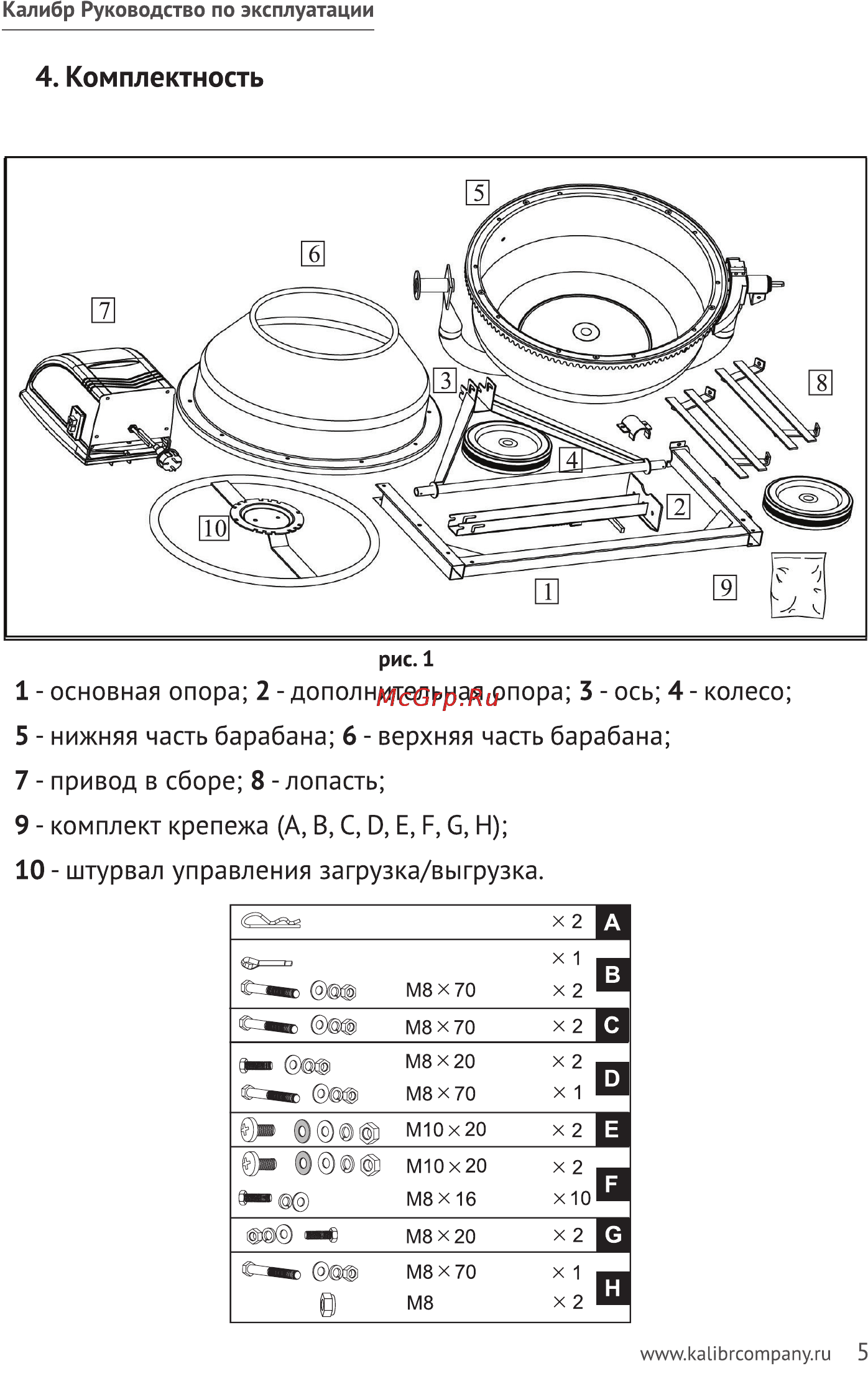 Калибр БСЭ-202/850 [5/14] Комплектность