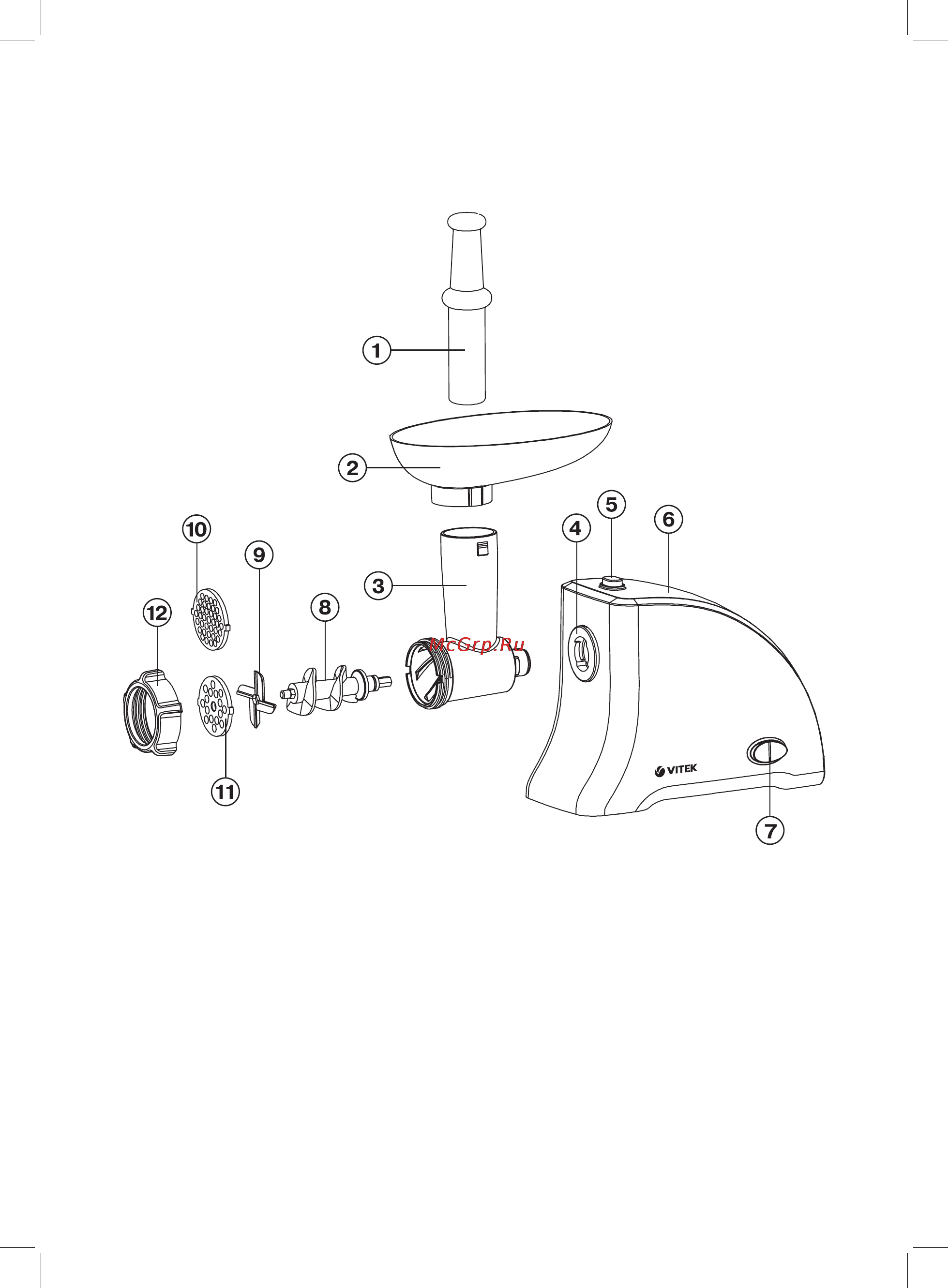 Vitek VT-3610 W Инструкция по эксплуатации онлайн [2/8] 122758