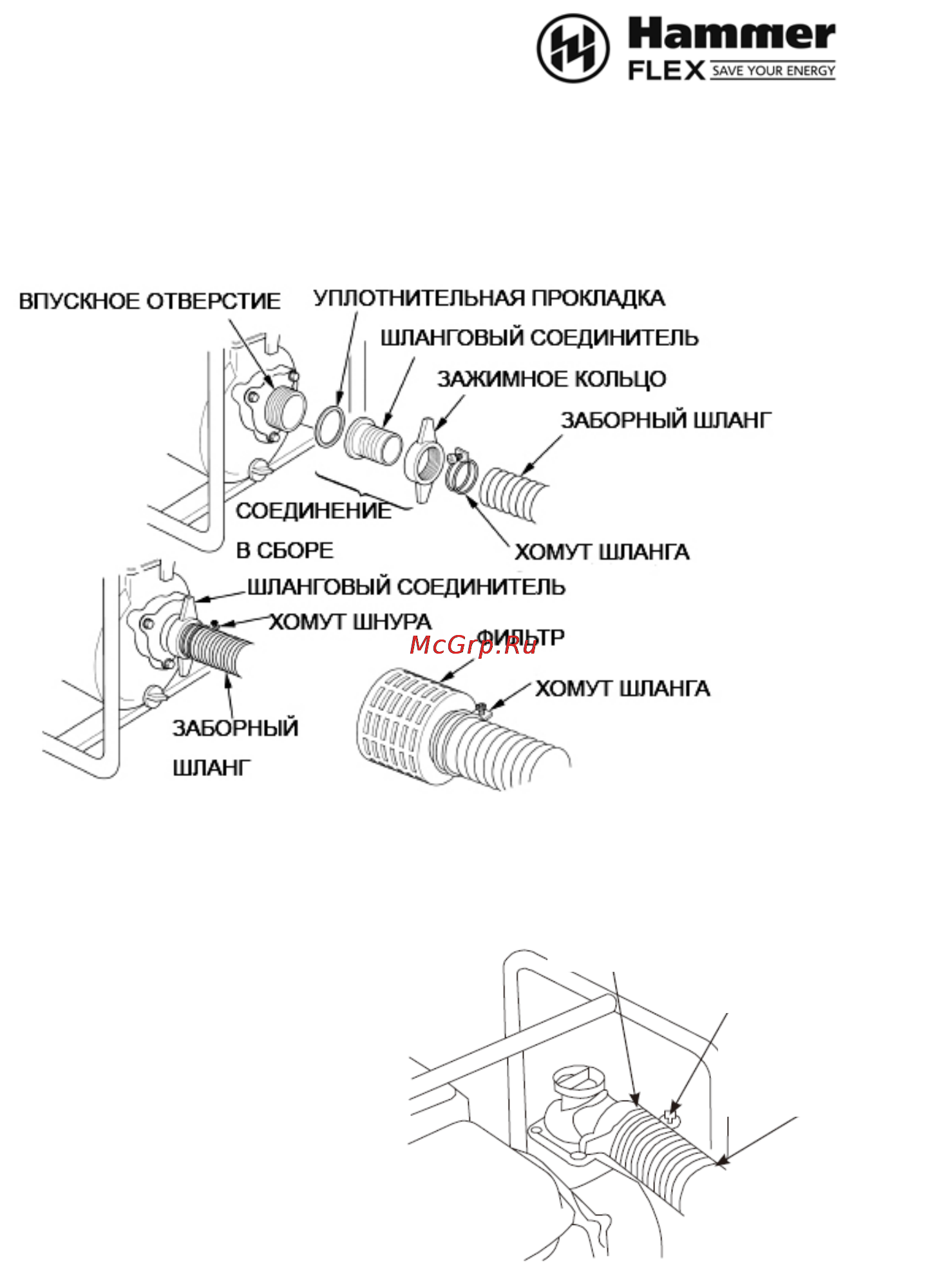 Hammer mtp4000 [9/21] Впускной шланг
