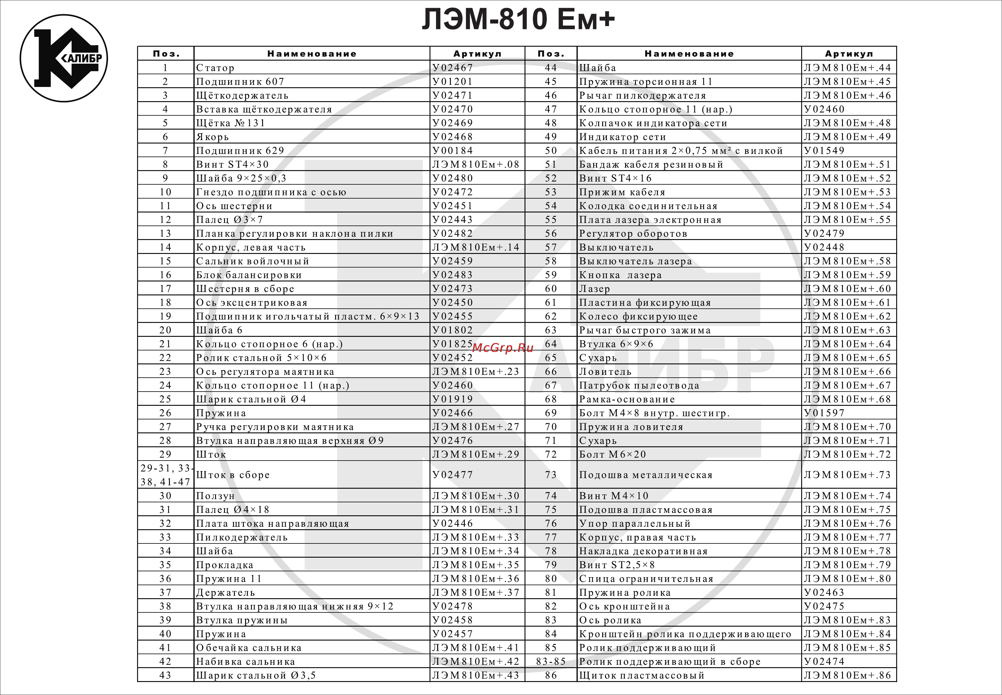 Калибр Мастер ЛЭМ-810ЕМ+ [2/2] Лэм 810 ем