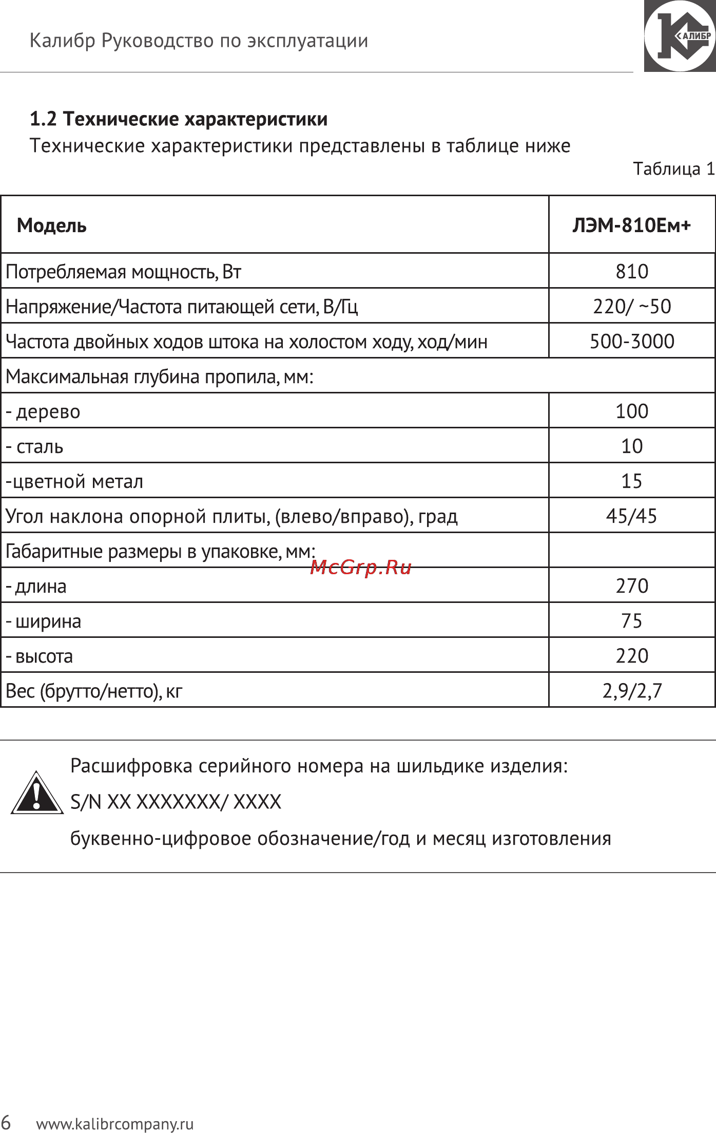 Калибр Мастер ЛЭМ-810ЕМ+ [6/17] Б ы xx ххххххх хххх