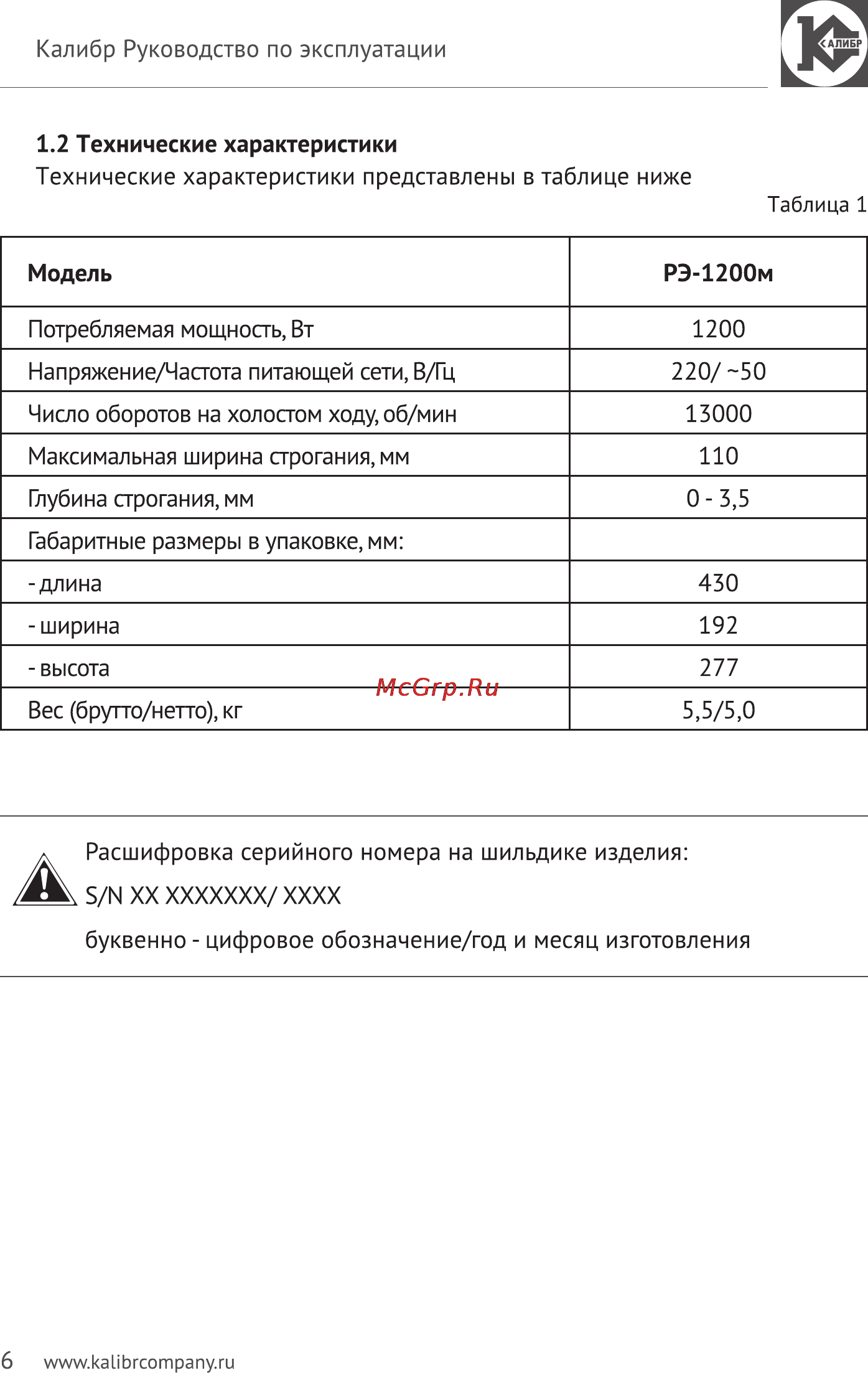 Калибр Мастер РЭ-1200М [6/15] А 5 ы ххххххххх хххх