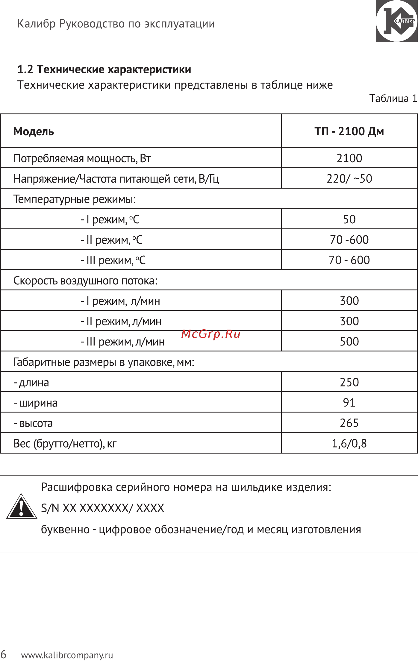 Калибр Мастер ТП-2100ДМ (36305) [6/14] А5 ы ххххххххх хххх
