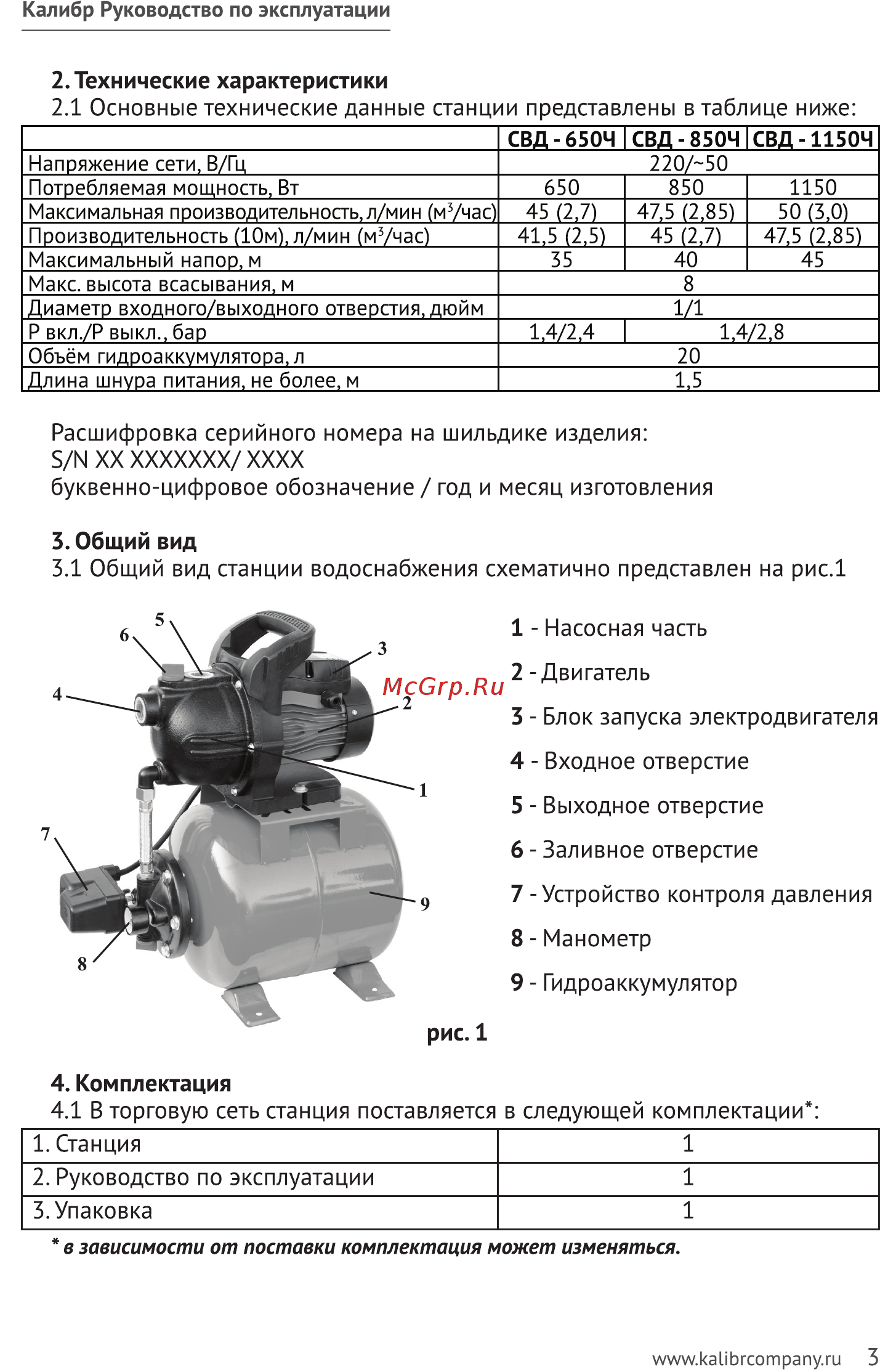 Калибр СВД-1150 Ч Руководство по эксплуатации онлайн [3/7] 123156