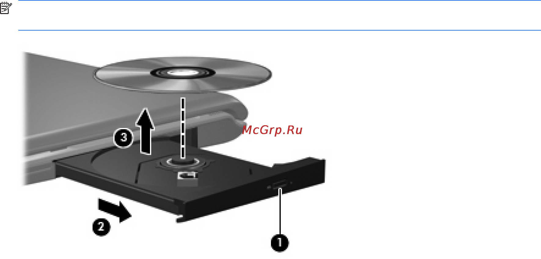 Compaq Presario CQ70-101TX [25/36] Извлечение оптического диска компакт диска или диска dvd