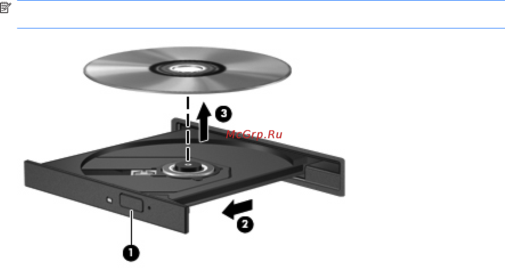 Compaq Presario CQ71-302ER [25/37] Извлечение диска cd dvd или bd