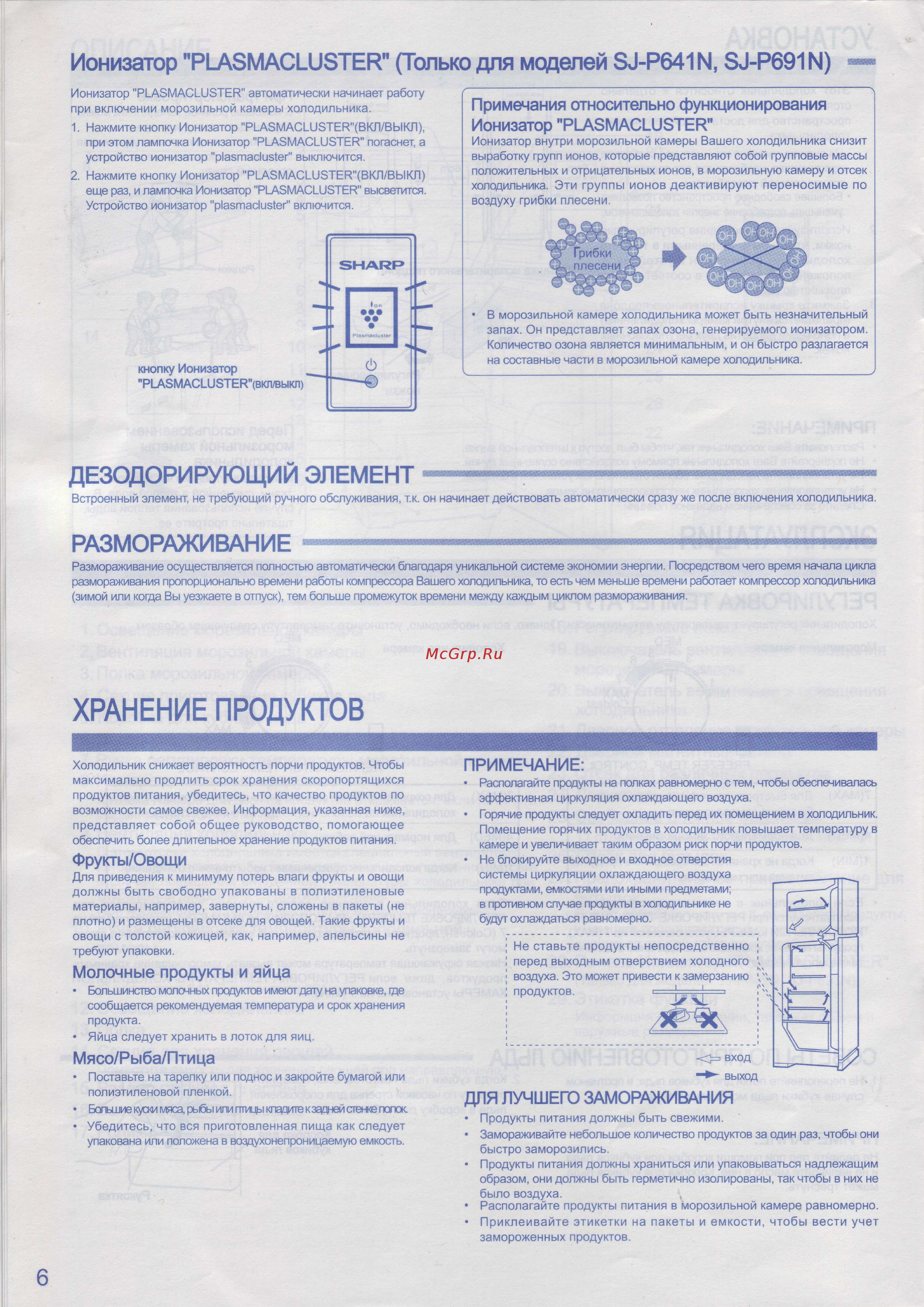 Sharp SJ-P691N-SL [6/8] Moл oч н ь le п potylfiь l я й ц a