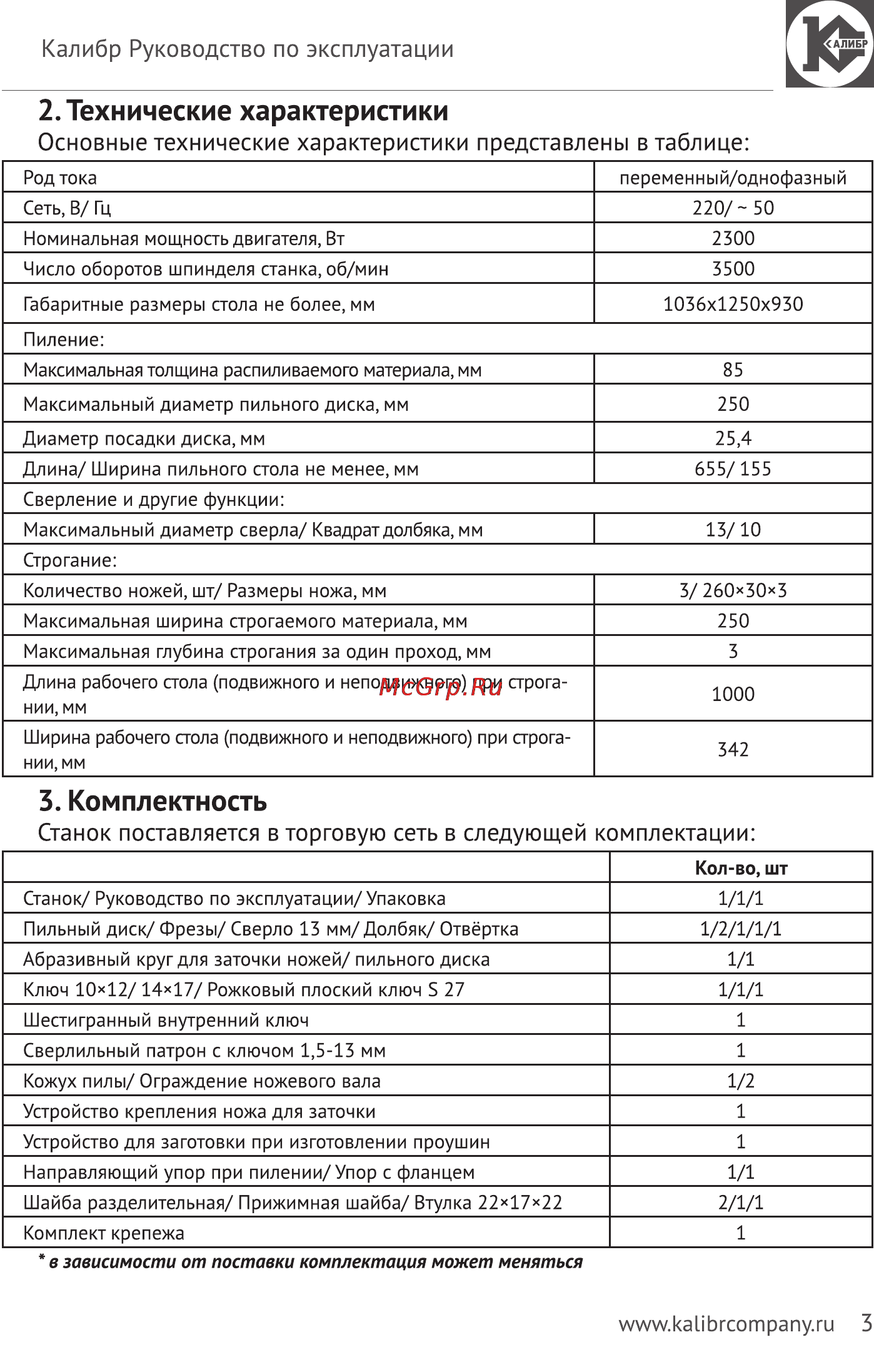 Калибр Мастер СЭДМ-2300/250РМ+ [3/20] Калибр руководство по эксплуатации