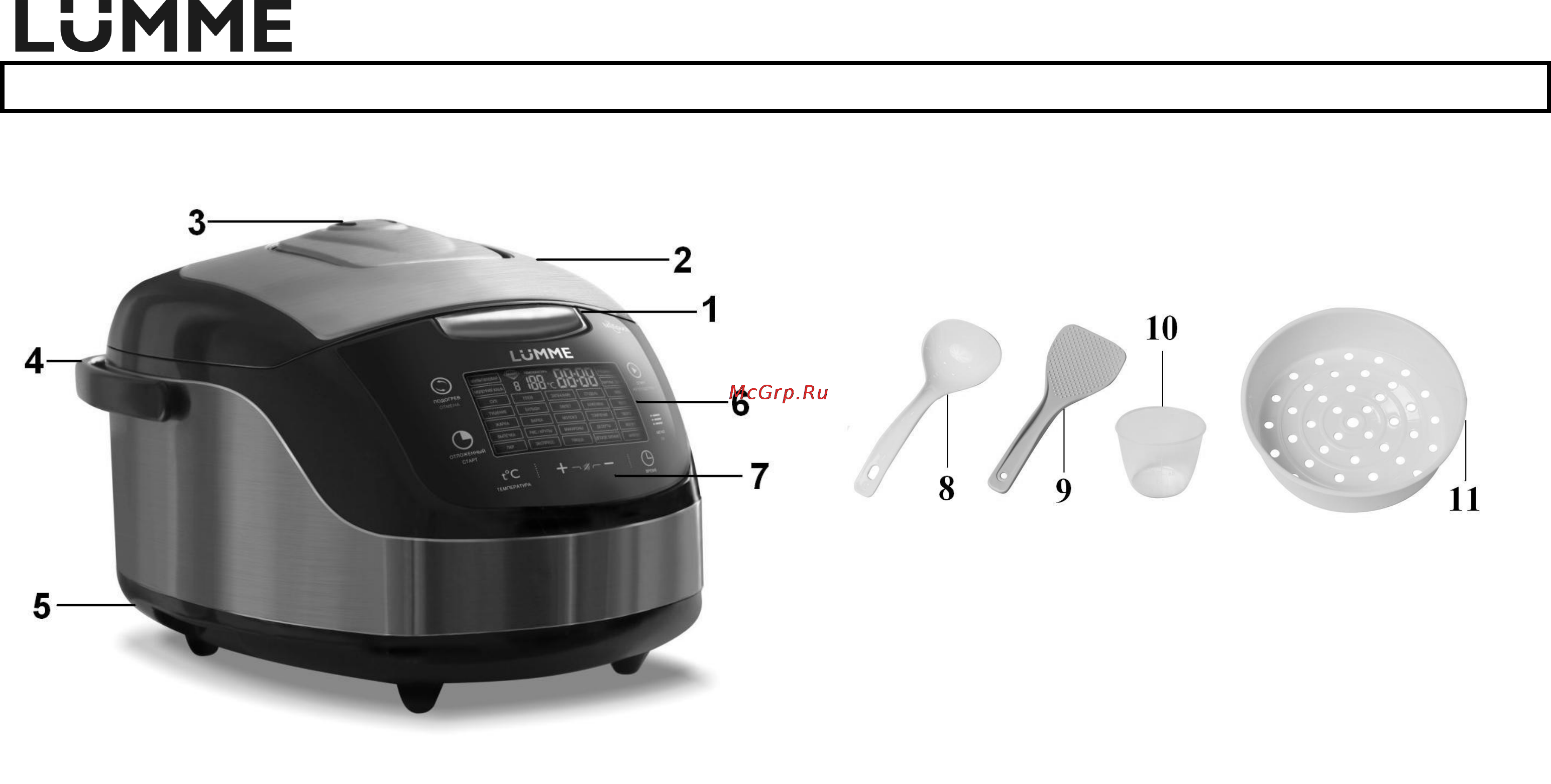 Lumme SMART LU-1447 [2/67] Описание и комплектация parts list