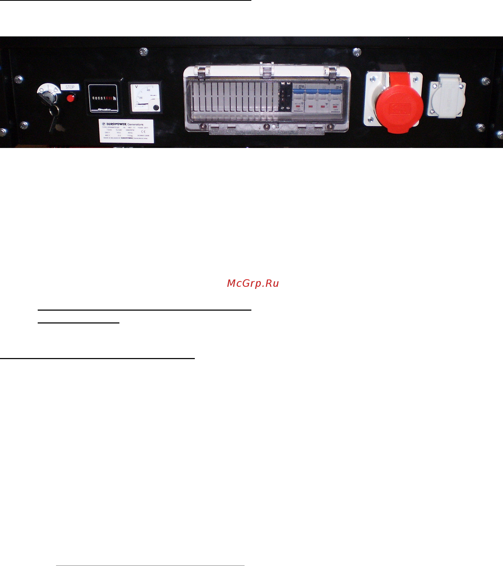 Europower EP7000 950000700-S12 [7/16] Europower руководство для пользователя www europowergenerators com