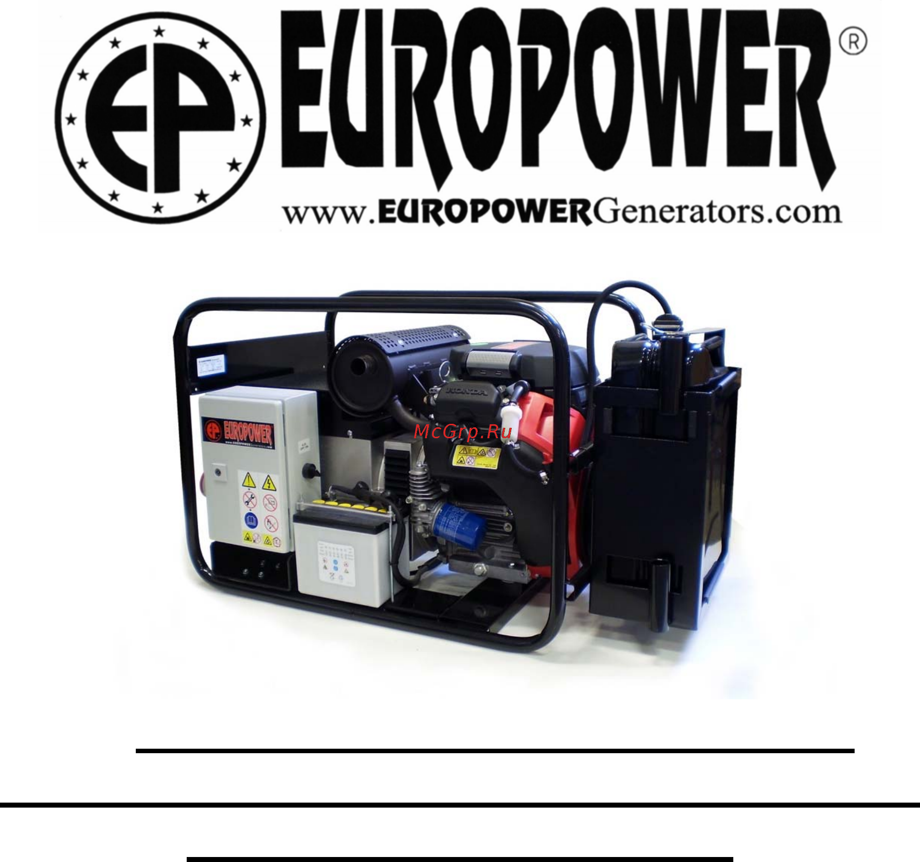 Europower EP 13500 ТЕ Руководство пользователя онлайн