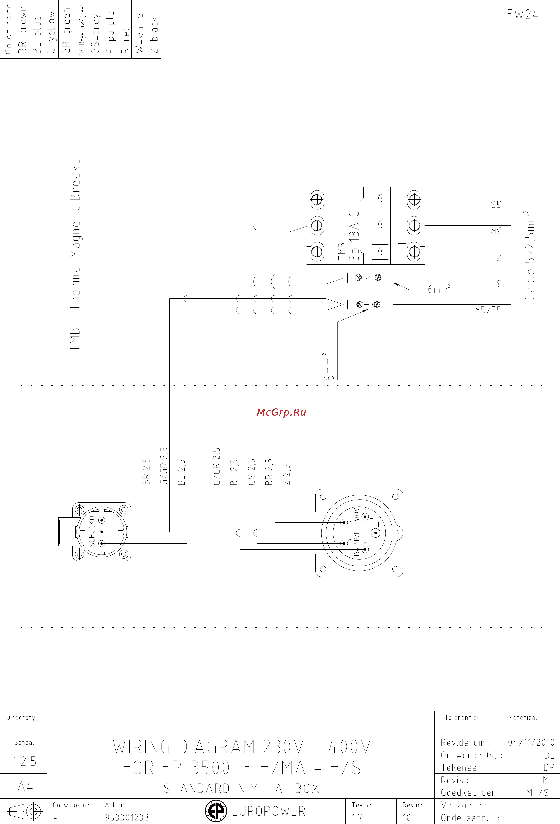 Europower EP 10000 Е Руководство пользователя онлайн [14/16] 123295