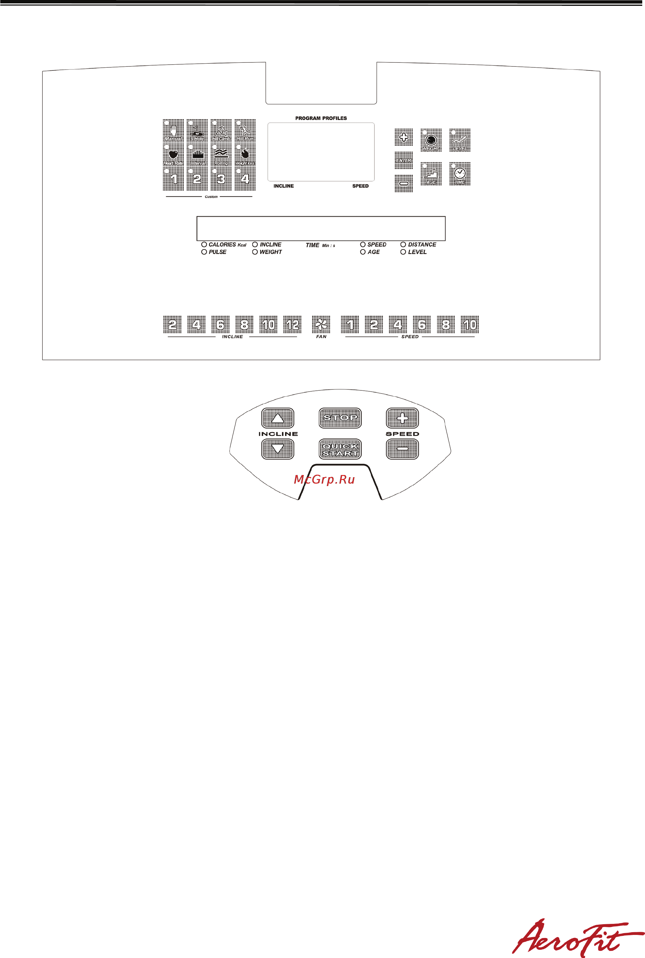 Aerofit 8700TM [10/21] Инструкция по эксплуатации компьютера