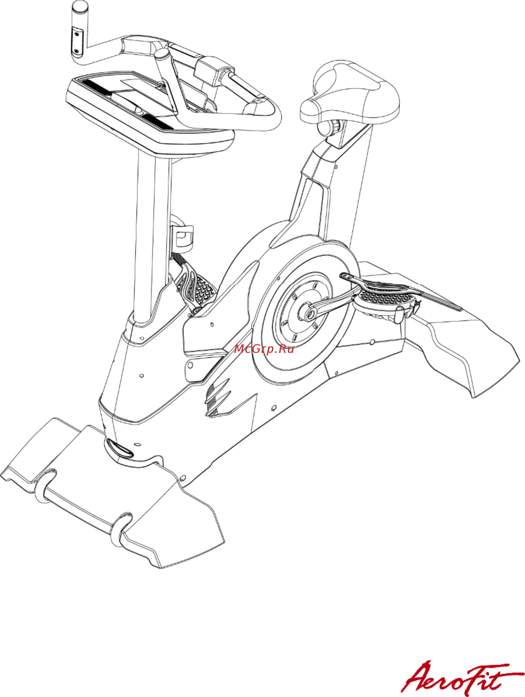 Aerofit Велотренажер 9500B 7 LCD Руководство по эксплуатации онлайн