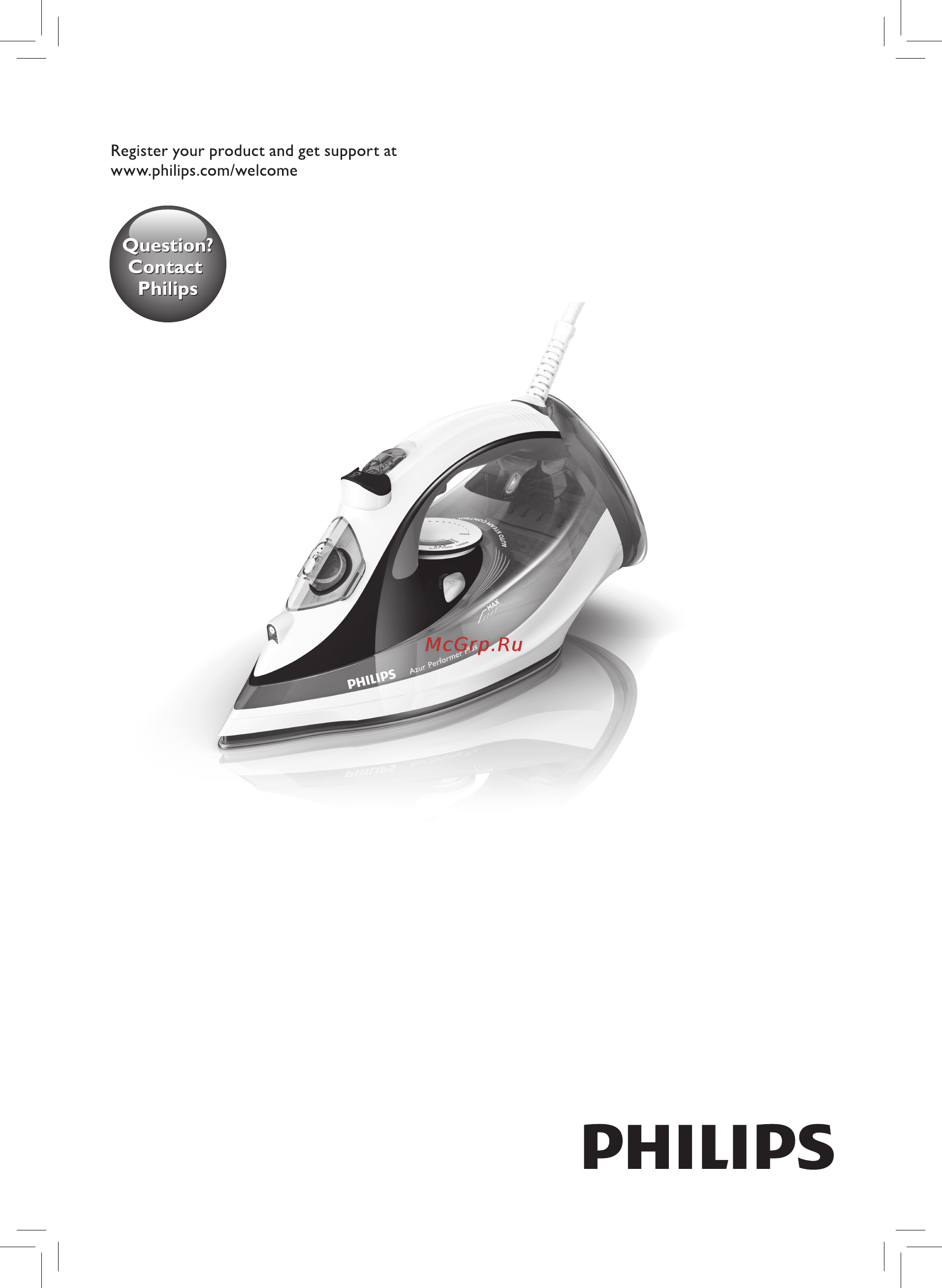 Philips AZUR PERFORMER GC3801/60 Руководство пользователя онлайн