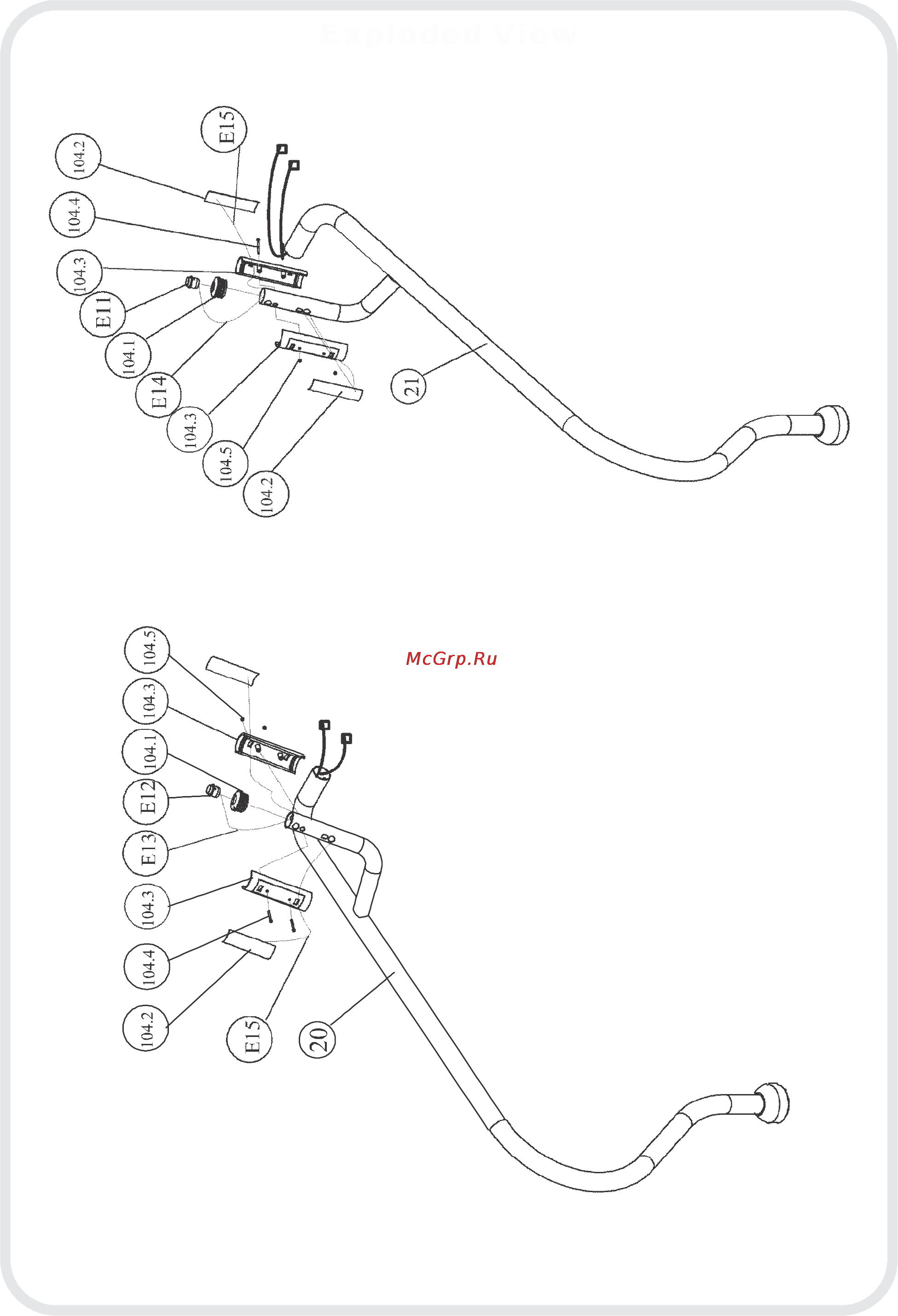 Aerofit PST300 [11/21] Взрывной чертеж