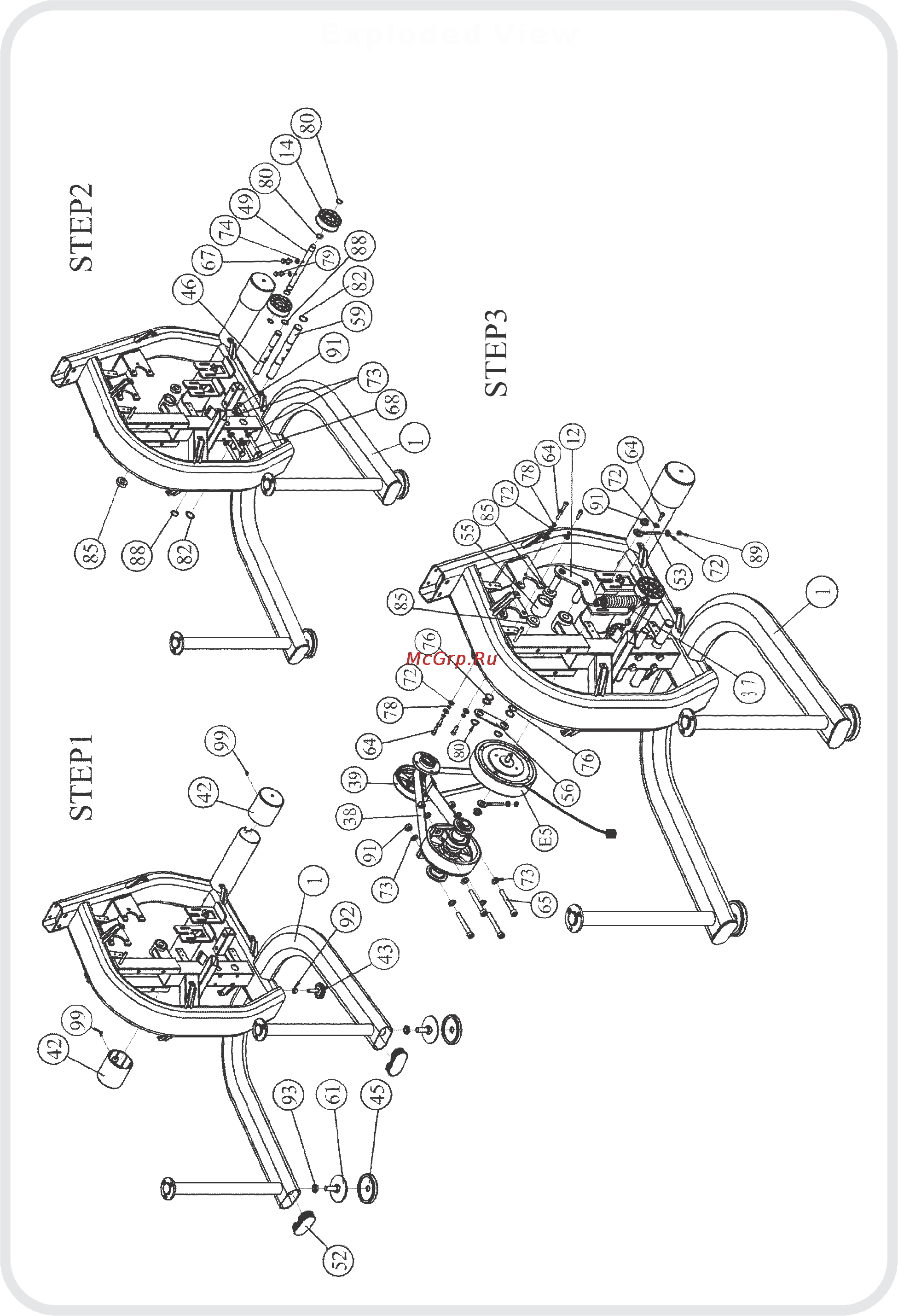Aerofit PST300 [8/21] Взрывной чертеж