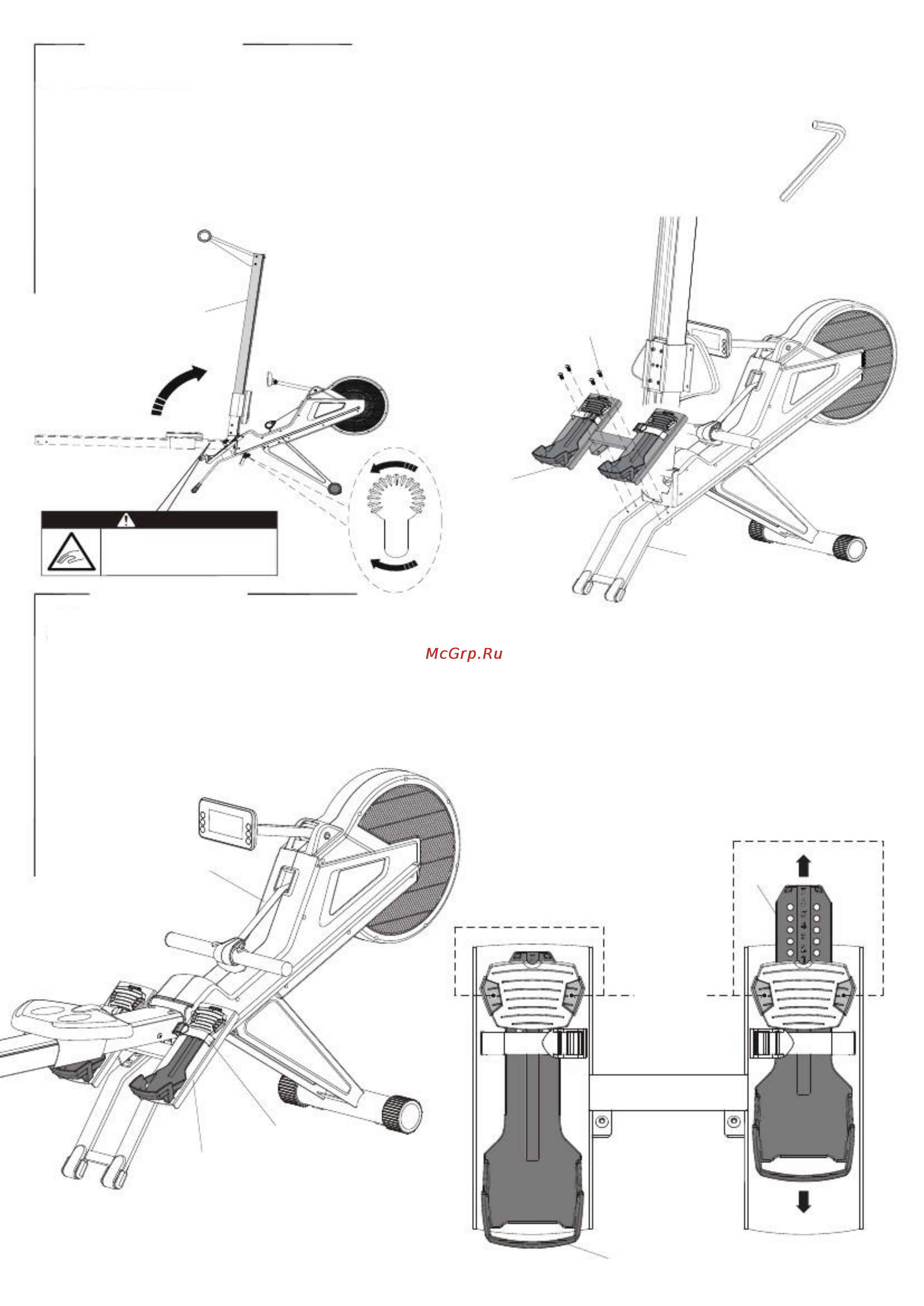 Aerofit R700 [6/17] Регулировка размера педалей