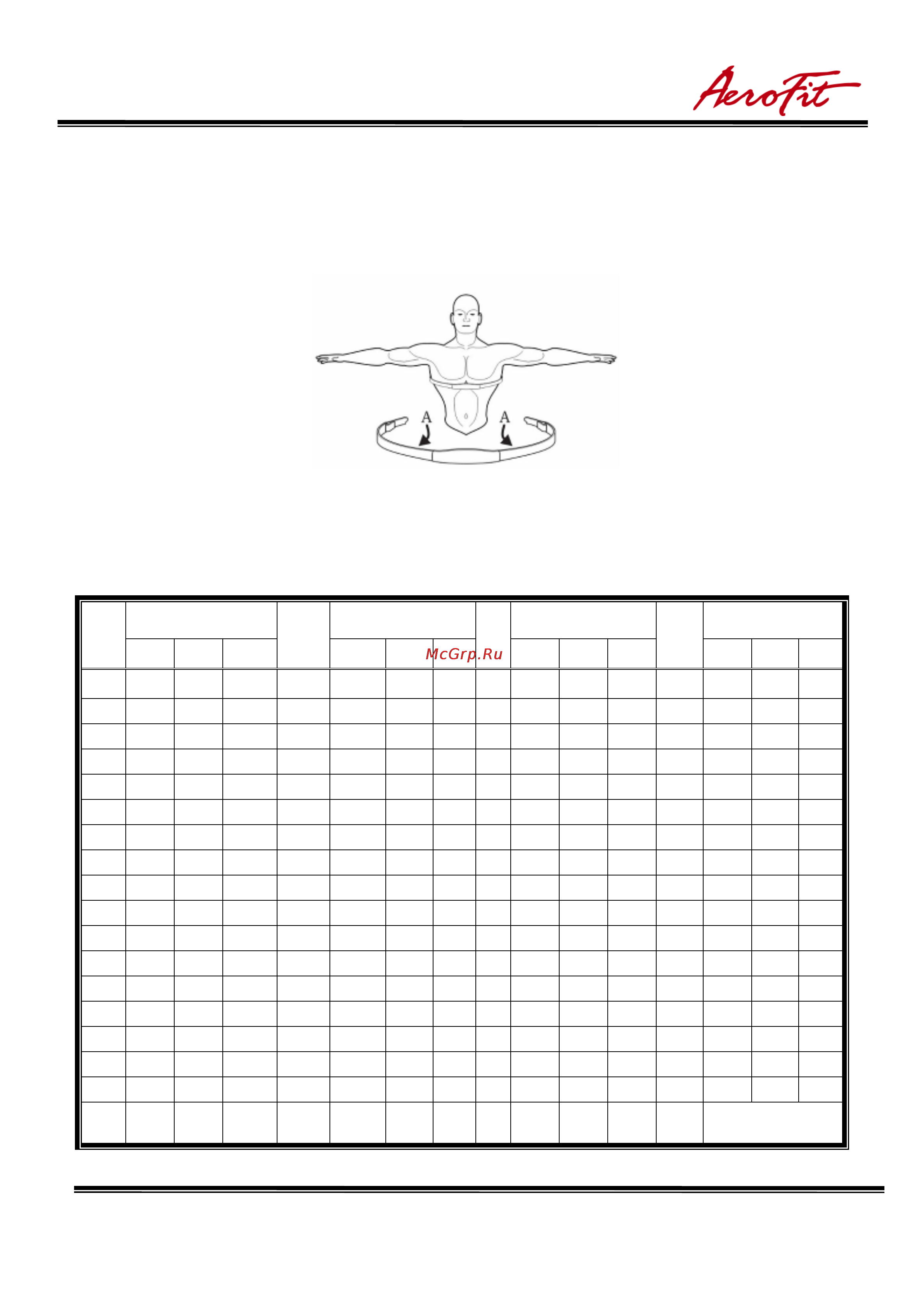Aerofit MAXFIT 10 [16/30] Нормальным показателем пульса является 40 220уд мин ознакомьтесь с таблицей