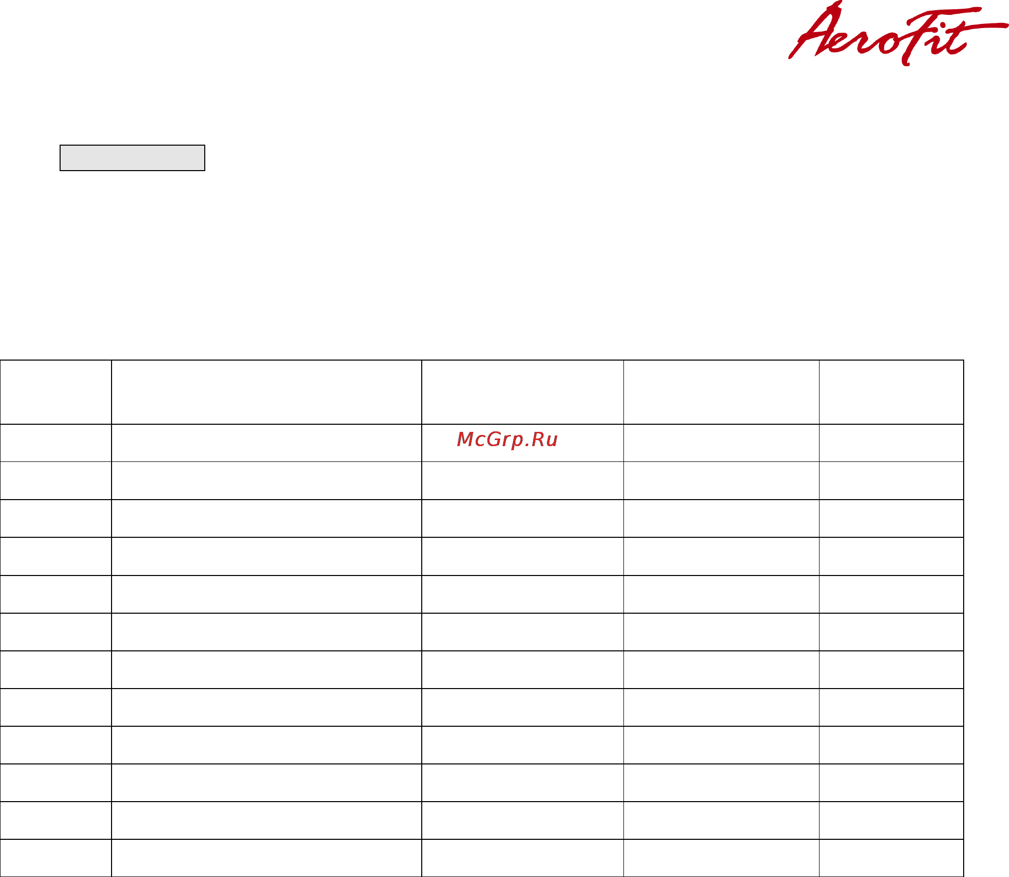 Aerofit MAXFIT EX6 [20/20] Ix значения дисплеев