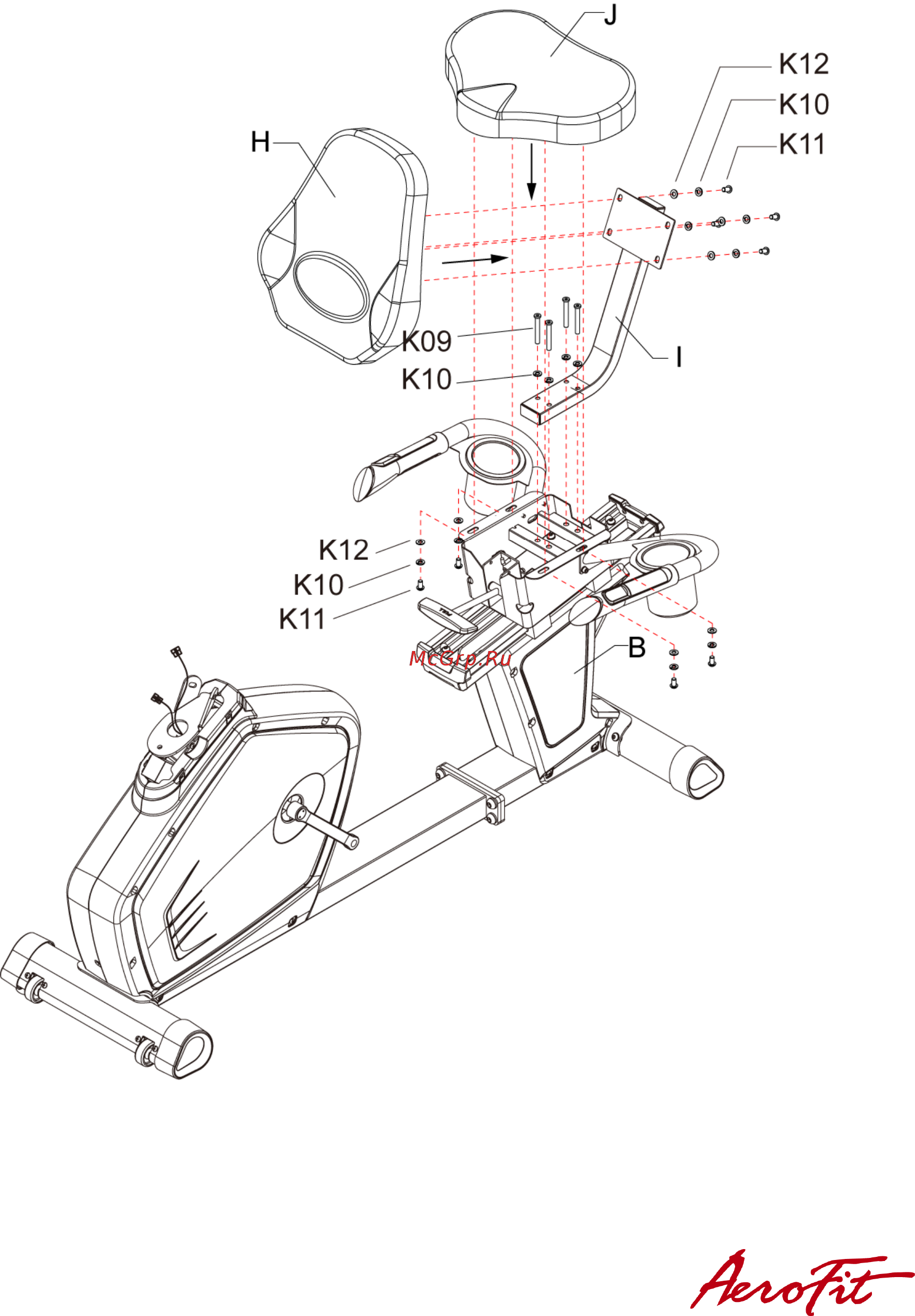 Aerofit MaxFit R7 2267 [9/18] Шаг 5 установка сидения