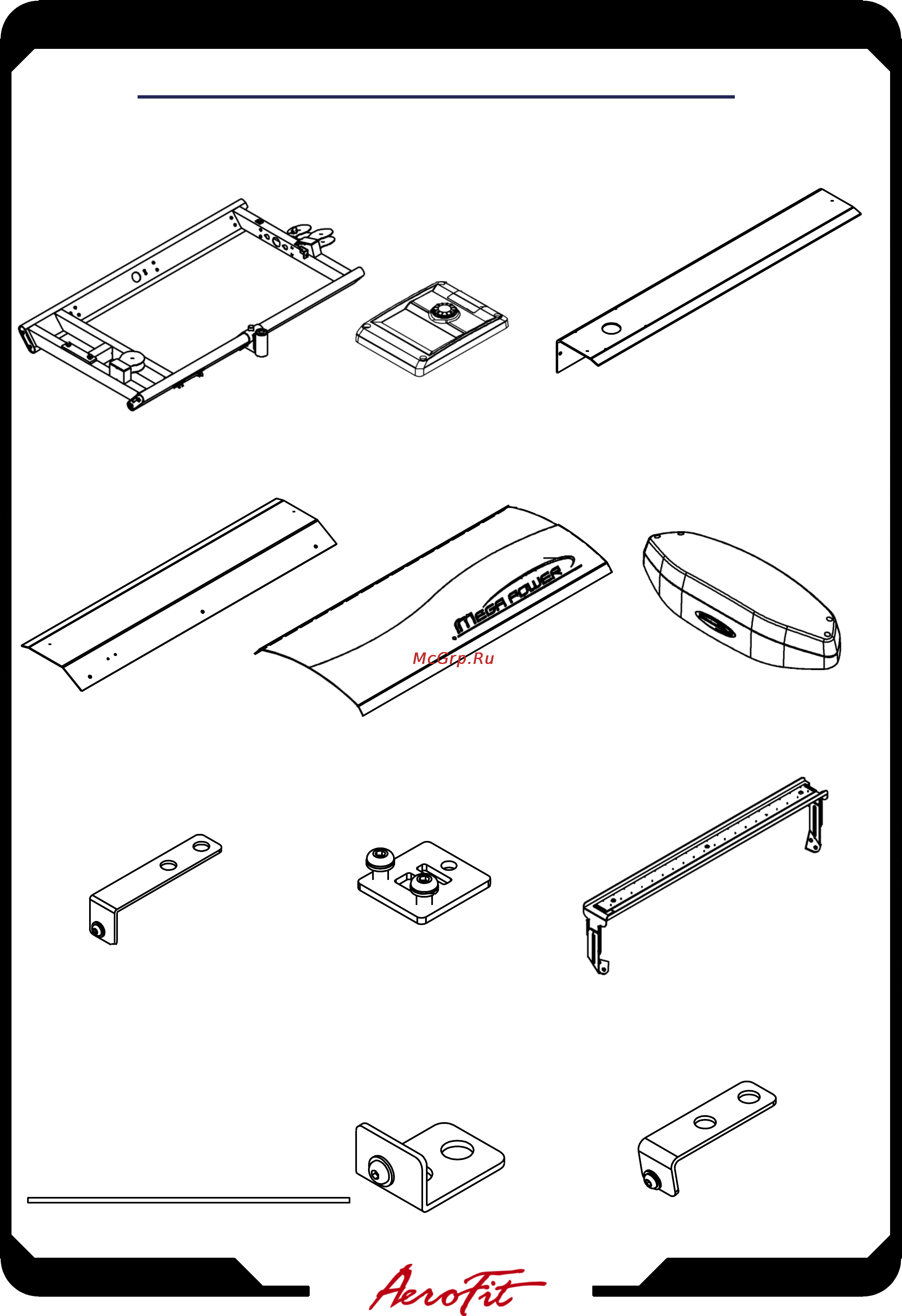 Aerofit MBC-600 [8/18] Farme parts illustration sheet