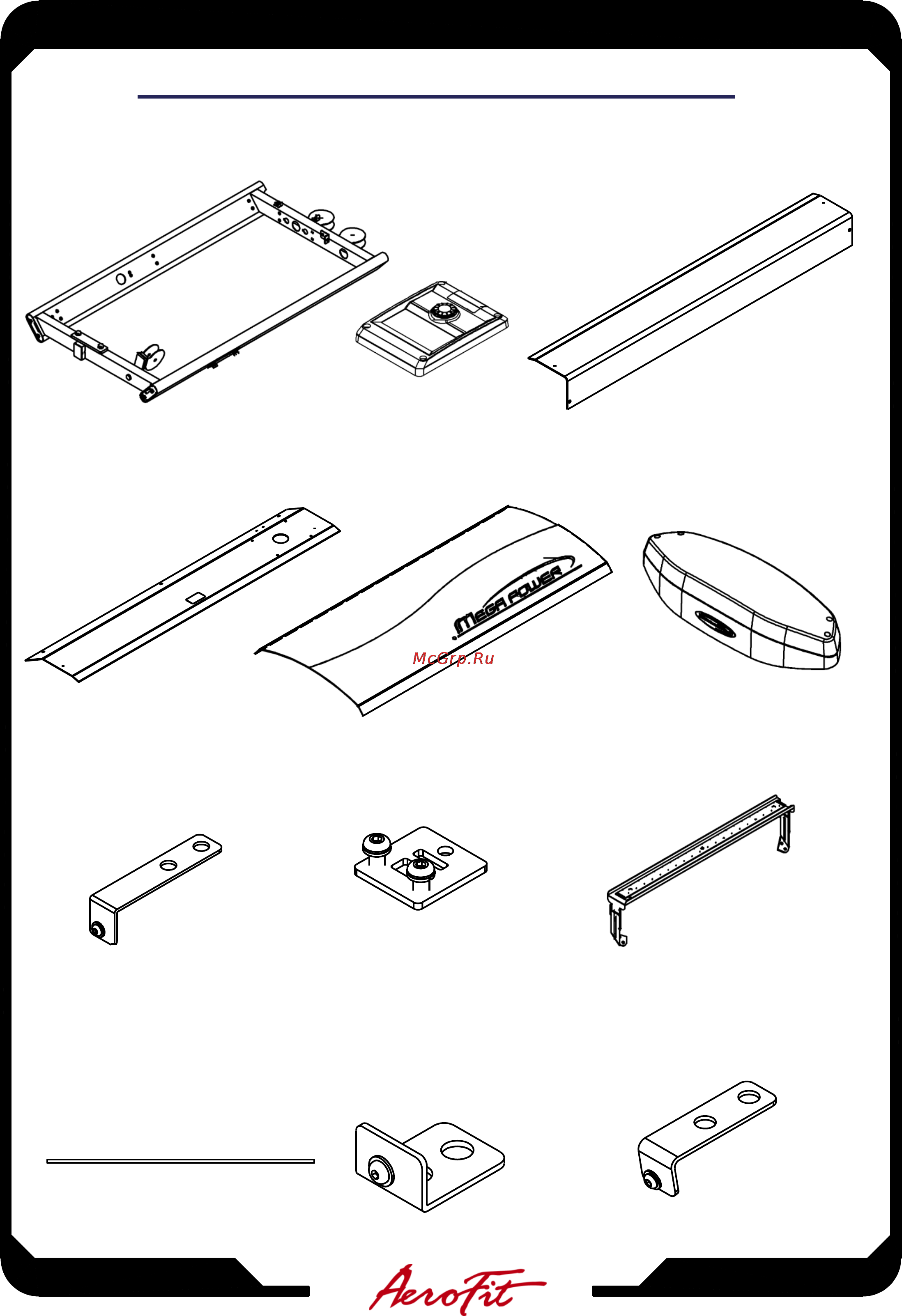 Aerofit MOT-1800 [10/21] Farme parts illustration sheet