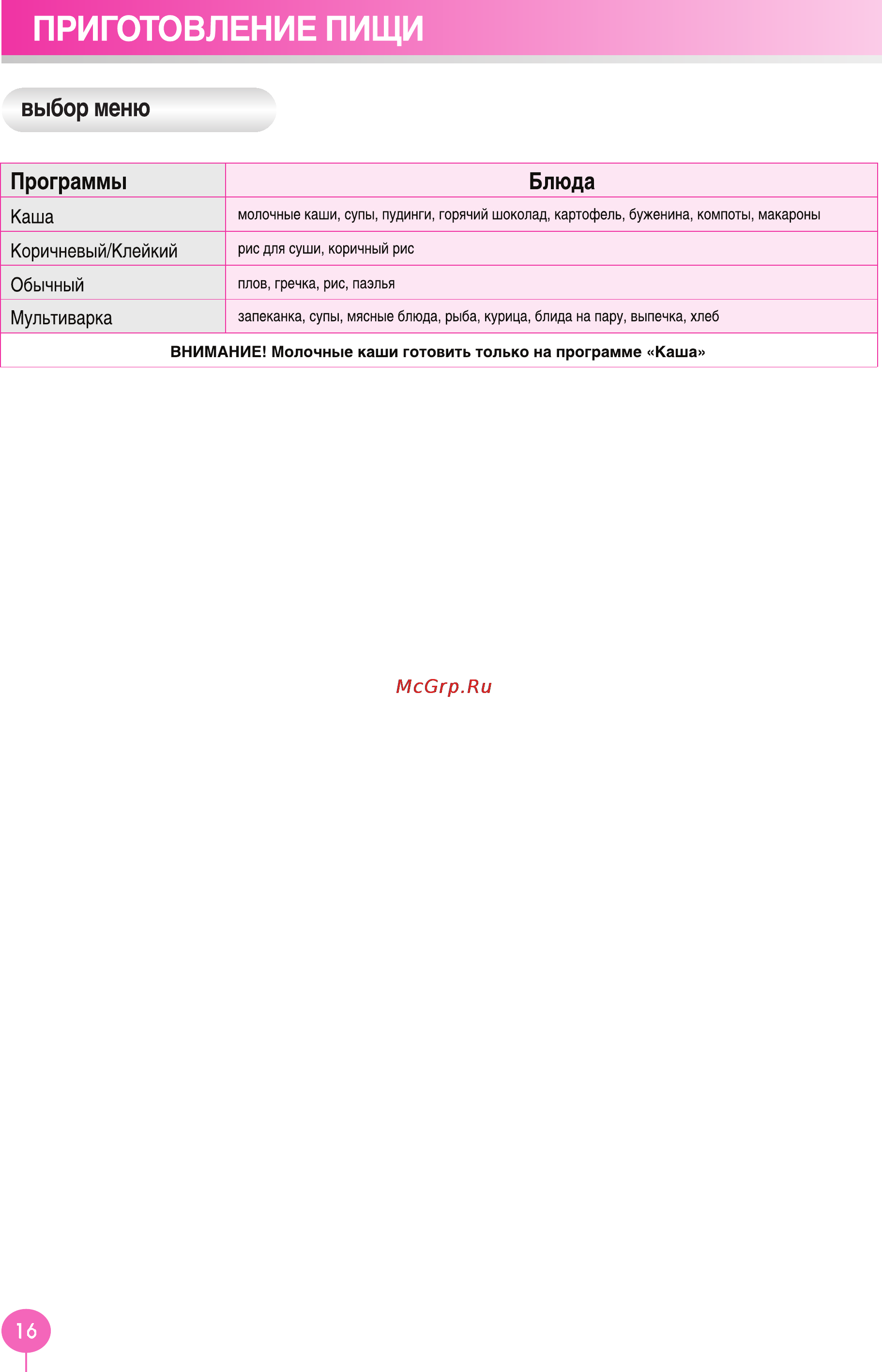 Cuckoo CR-0821FI [16/20] Приготовление пищи