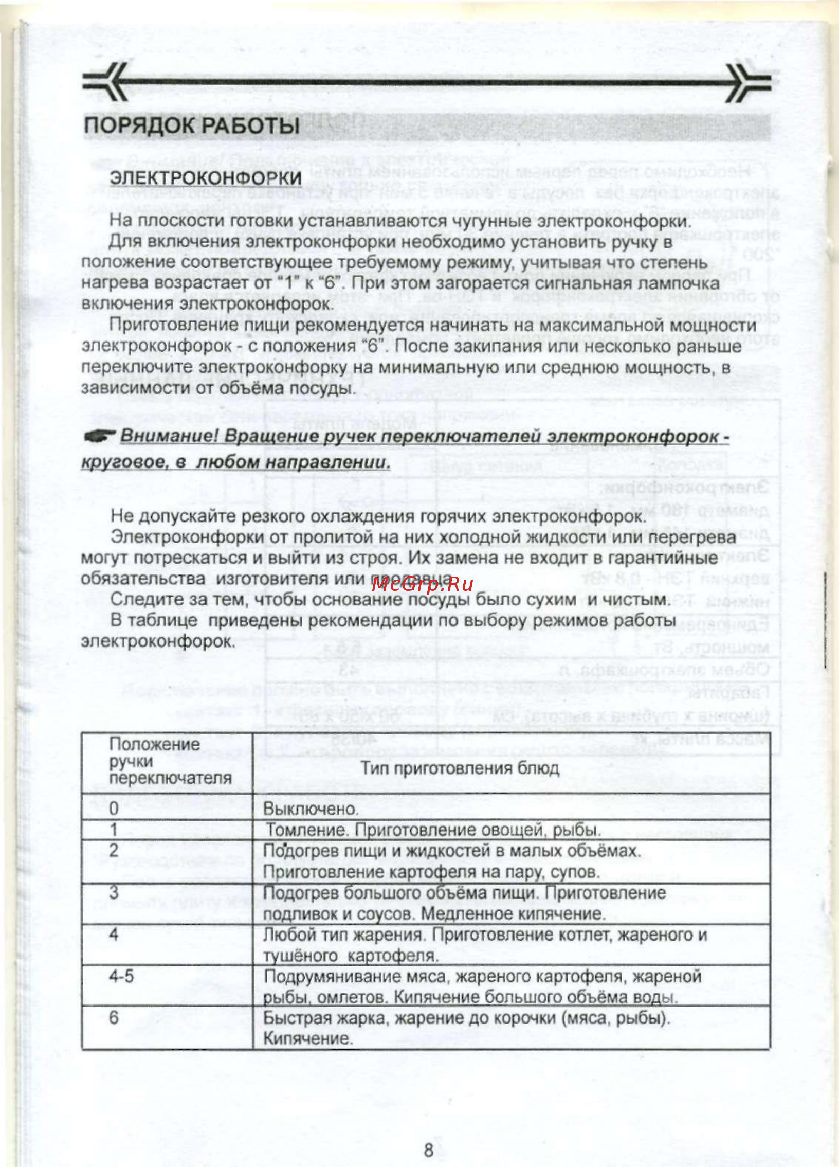 De luxe 5004,12 э черный [10/17] Порядок работы