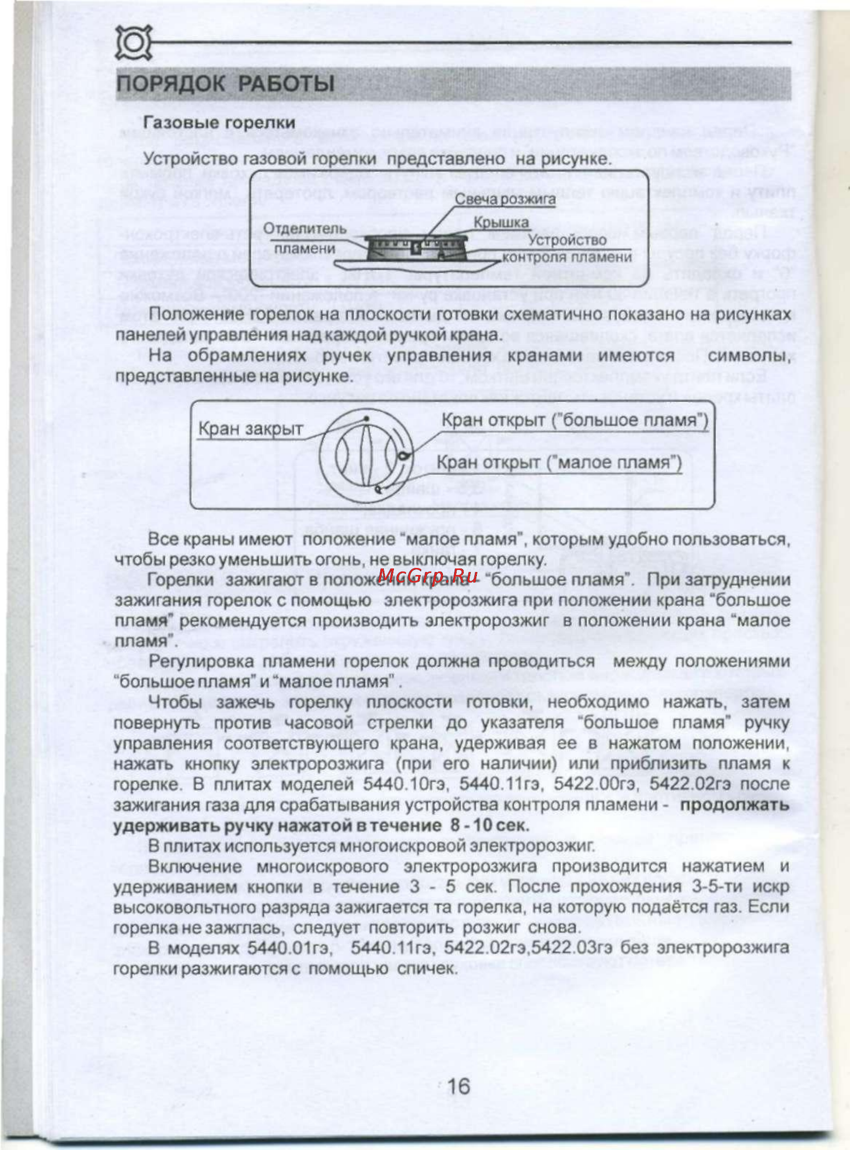 De luxe 5422.03гэ (щ) [18/28] Порядок работы