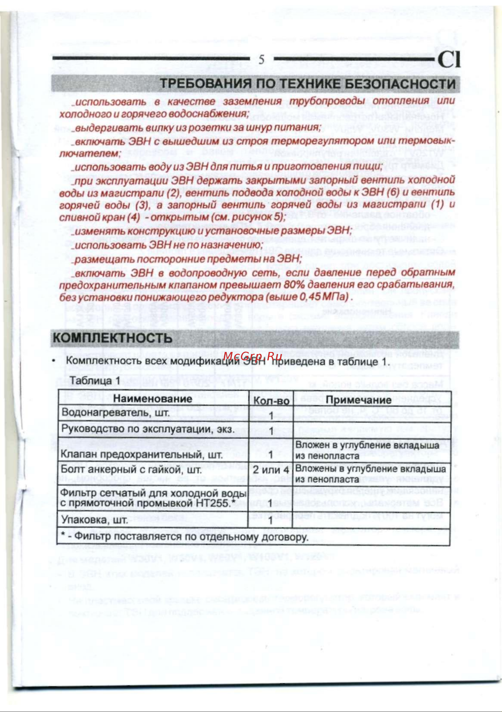 De luxe CLASSIC PLUS W80V1 [7/20] Комплектность