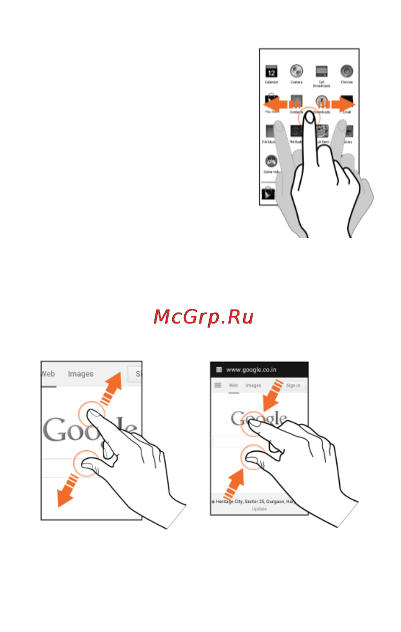 Micromax Q380 Canvas Spark Dual [32/53] Масштабирование двумя пальцами