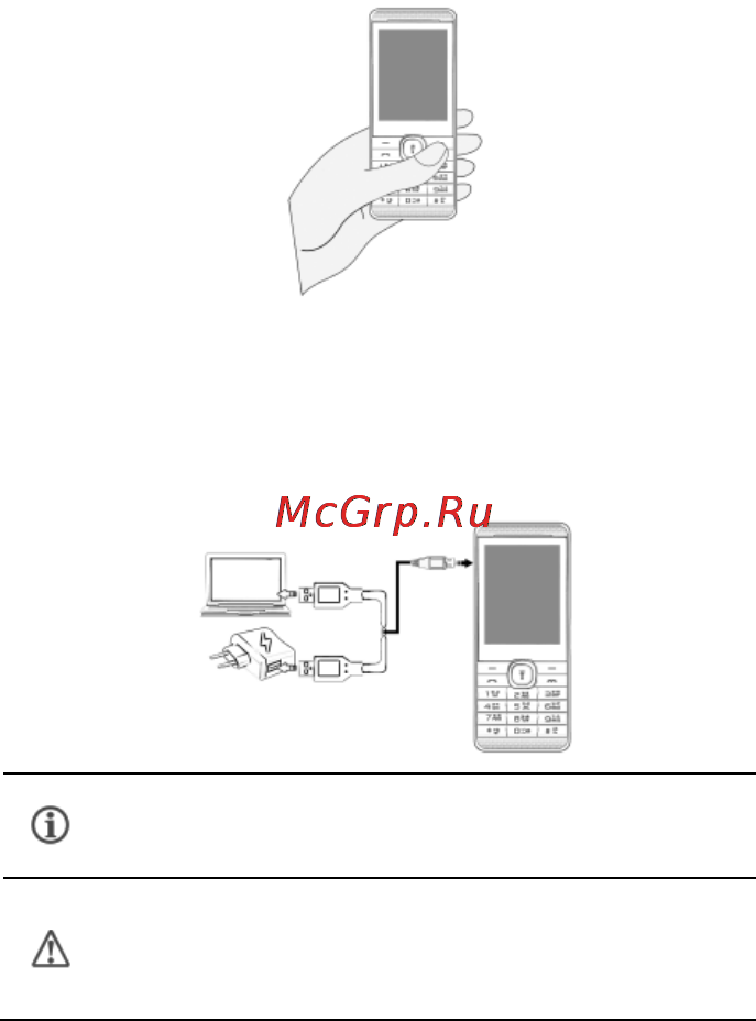 Micromax X249 [6/19] Включение и отключение мобильного телефона