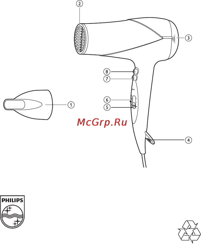 Philips HP8294 Руководство пользователя онлайн [6/13] 124145