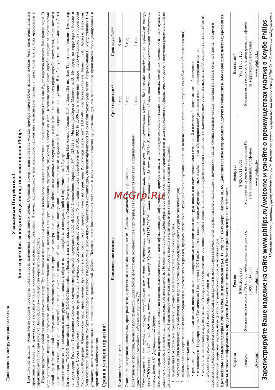 Philips CSP630 Руководство пользователя онлайн [12/14] 124470