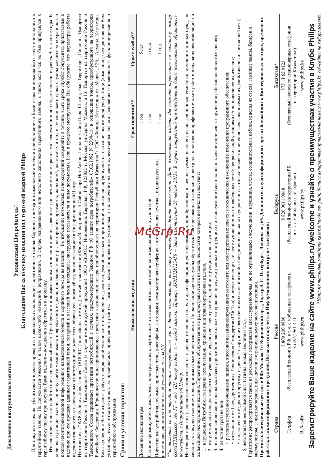 Philips CSP6911 Руководство пользователя онлайн [13/14] 124471
