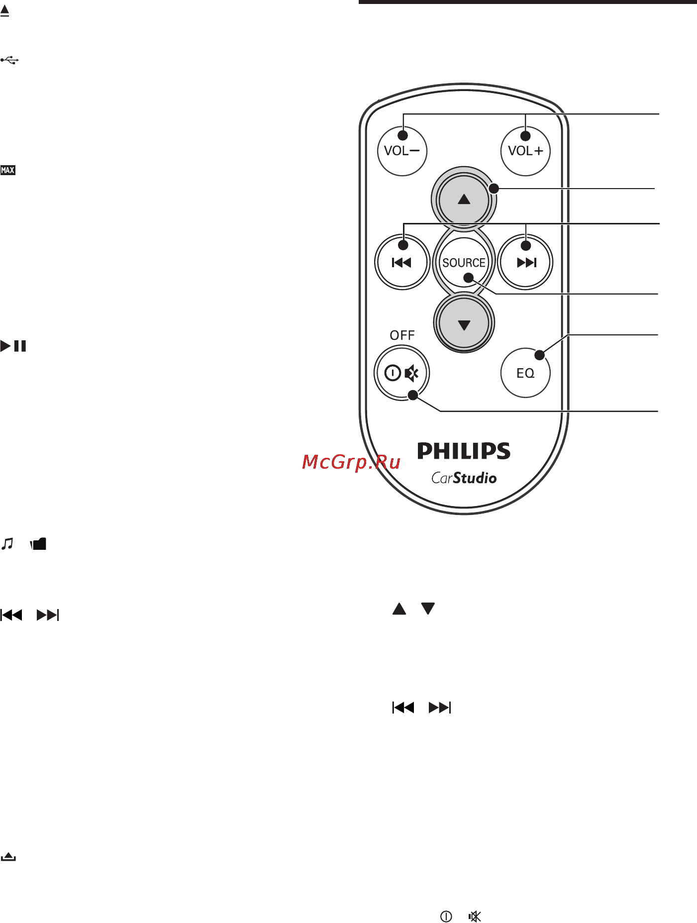 Philips CEM3100/12 [8/28] Overview of the remote control