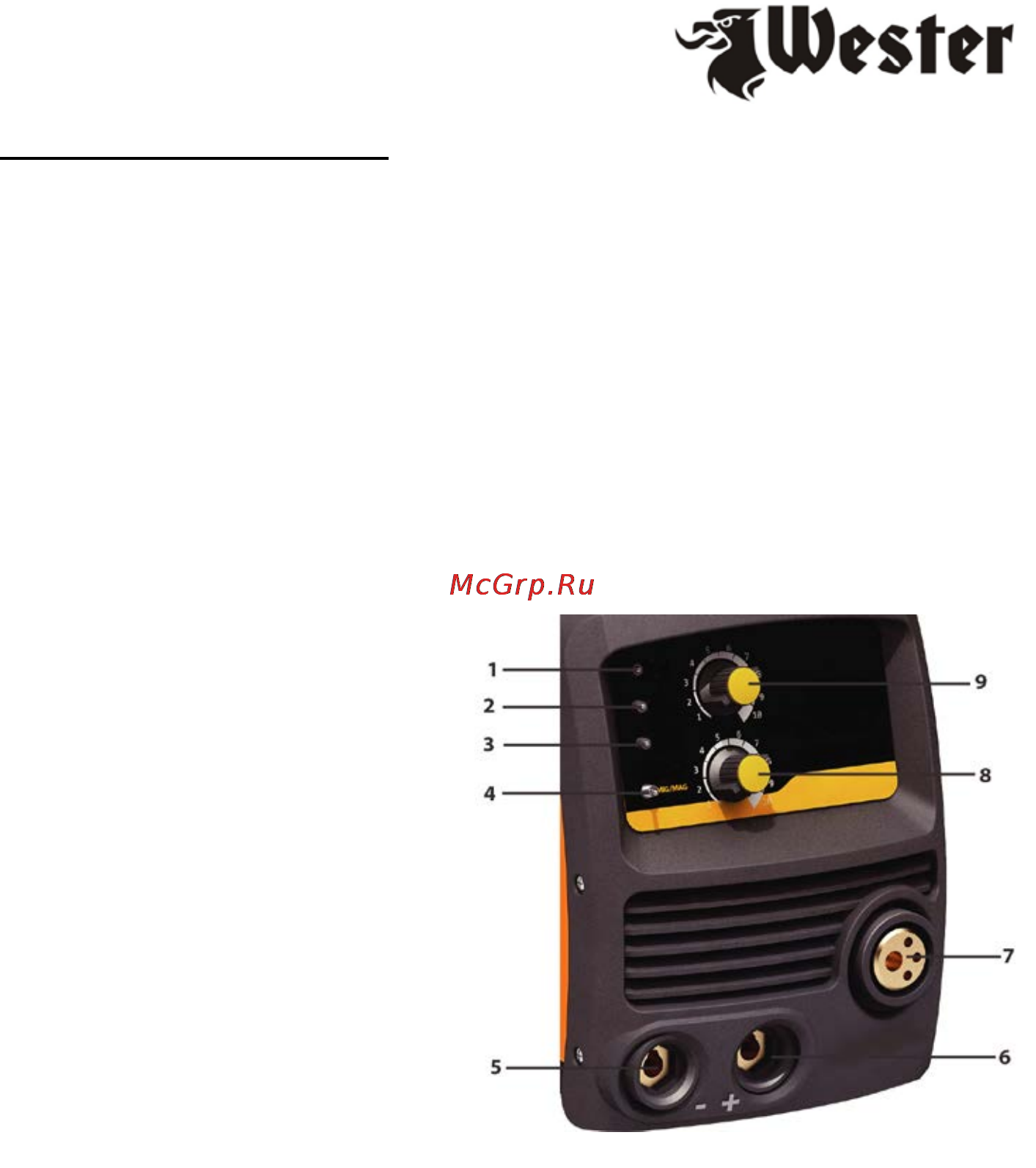 Wester combi 180p mig/mag/mma Инструкция по эксплуатации онлайн [3/31] 124518