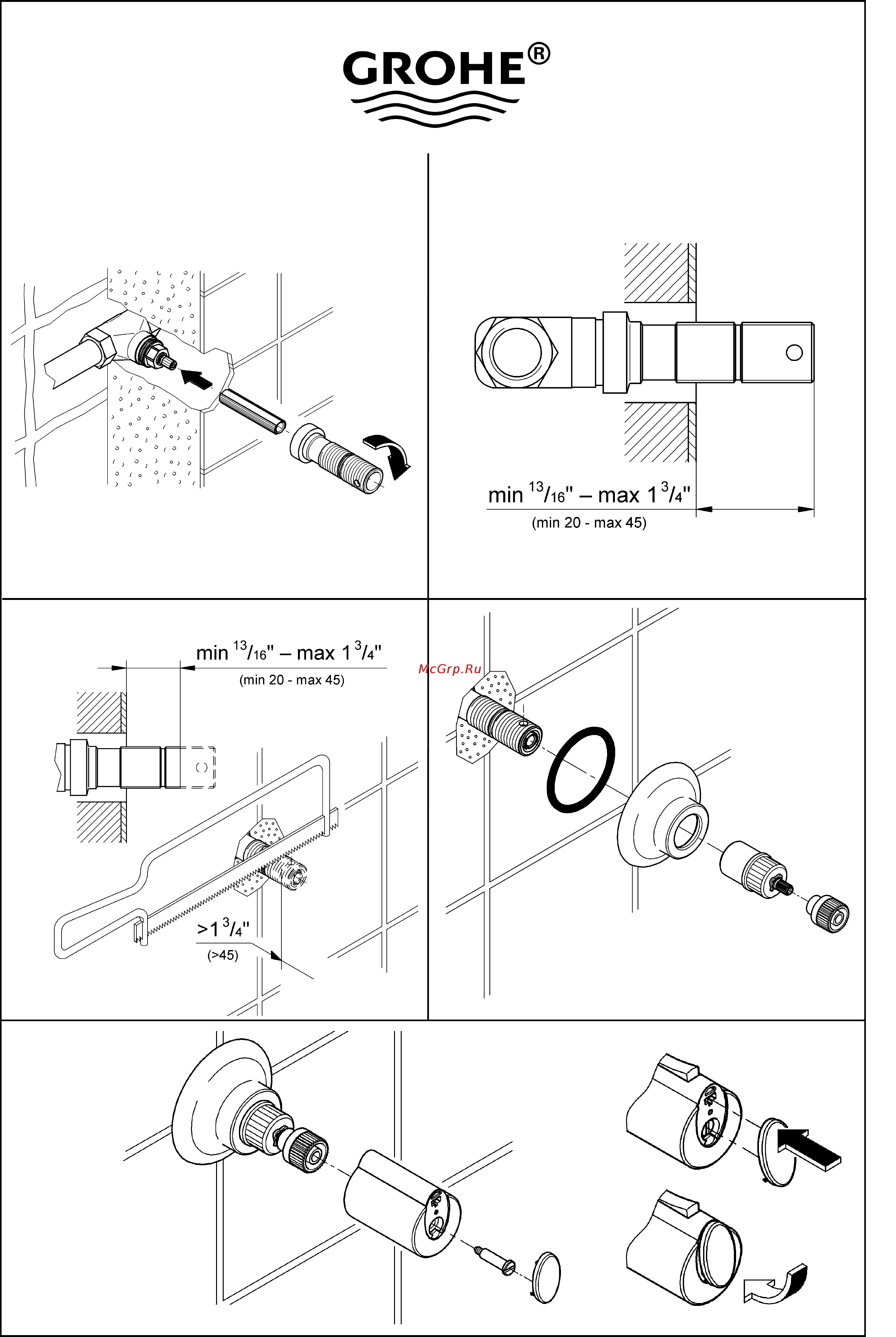 Grohe grohtherm 1000 19237000 Инструкция по эксплуатации онлайн