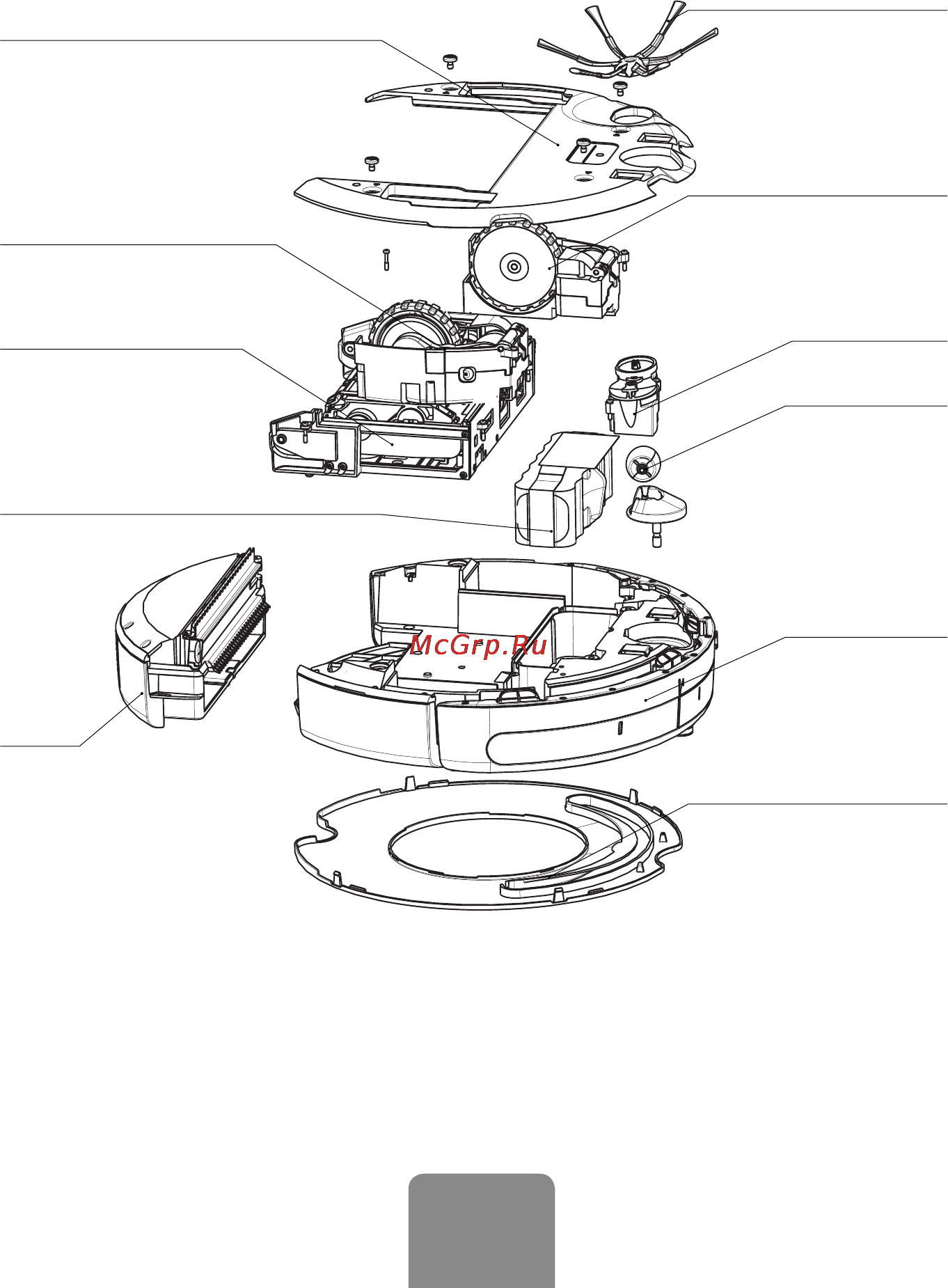 Irobot Roomba 631 [21/32] Основные узлы roomba