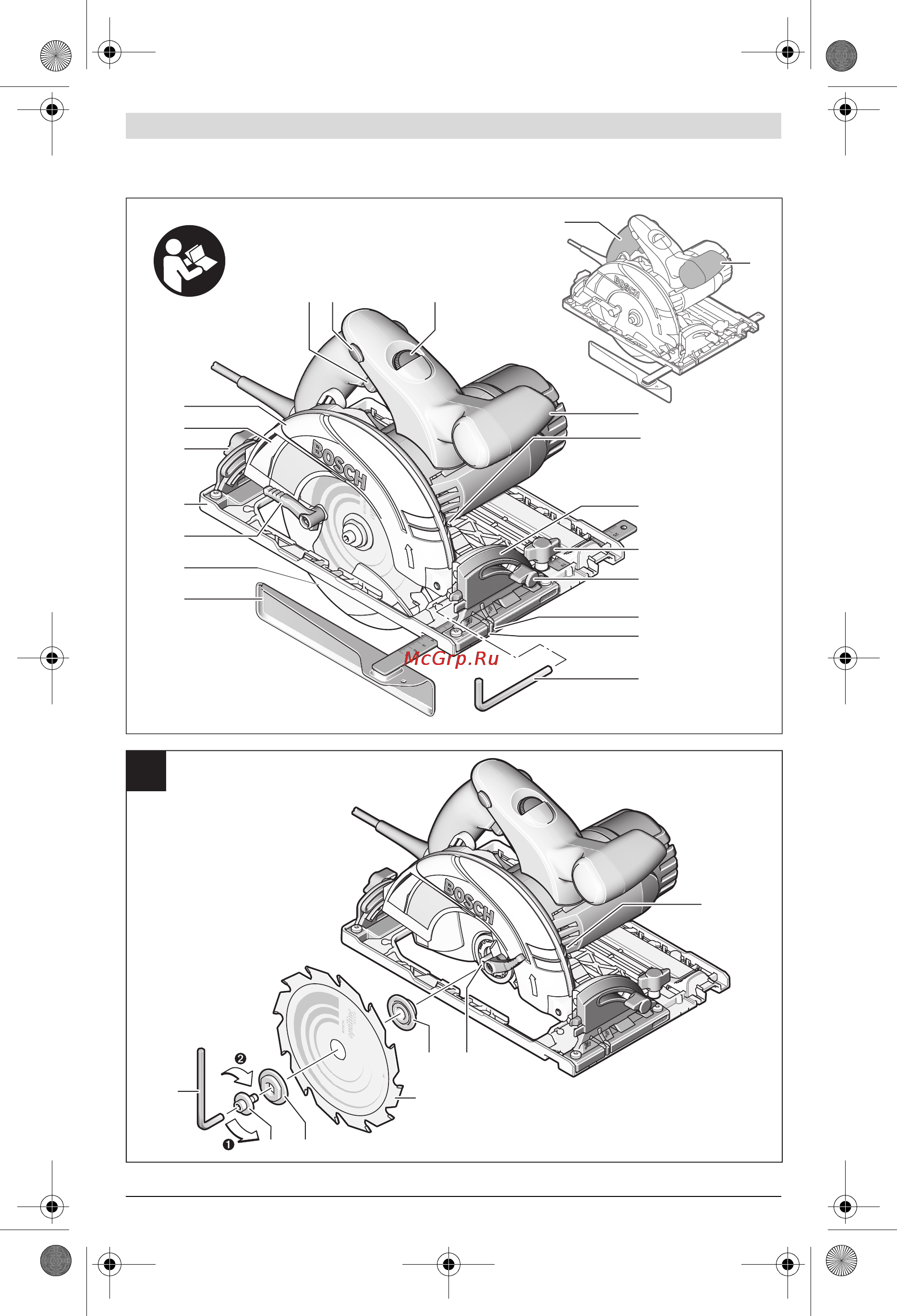 Bosch GKS 55 GCE Инструкция по эксплуатации онлайн [3/213] 124681