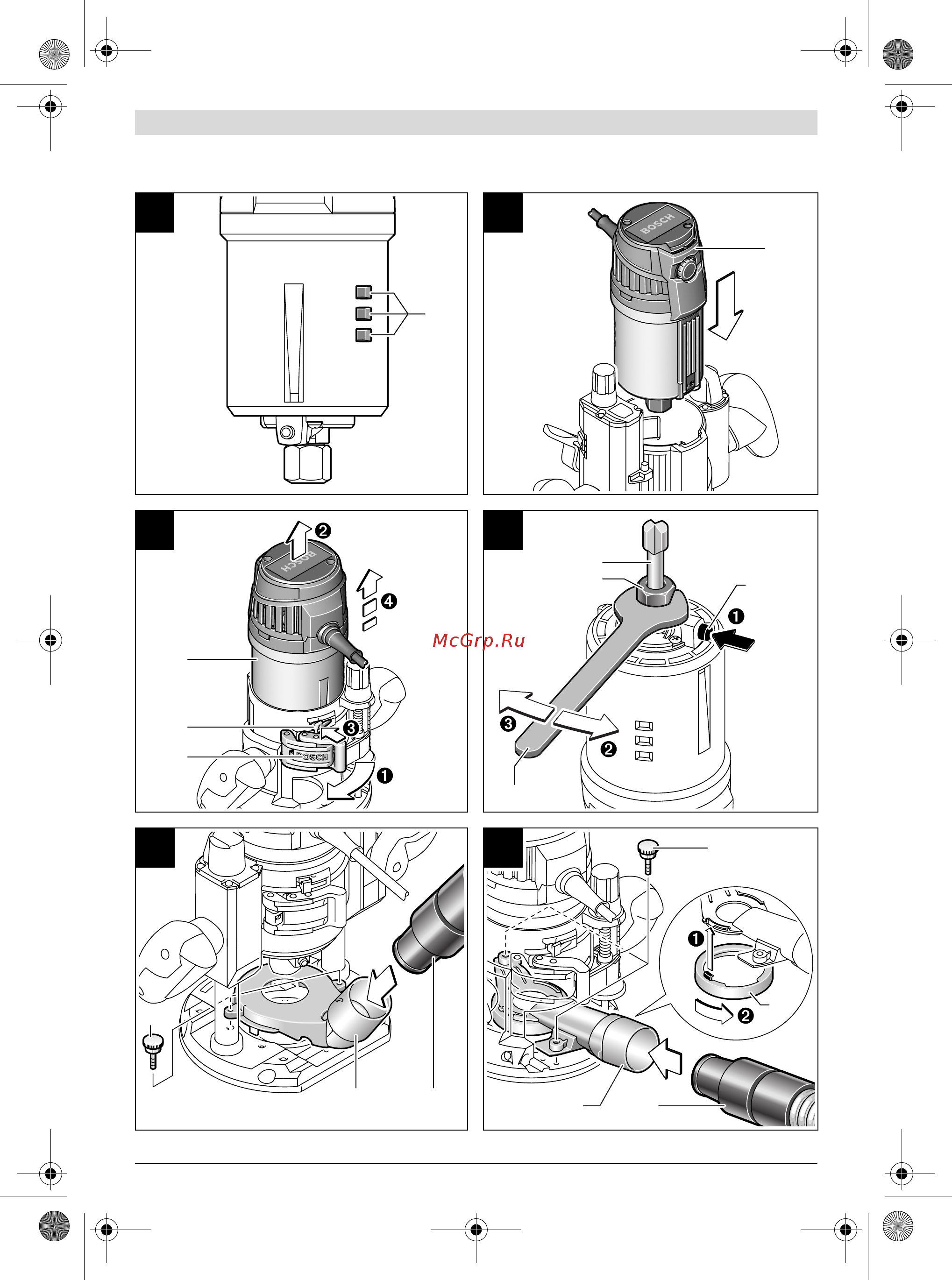 Bosch Фрезер GOF 1600 CE (0601624020) +Ящик L-Boxx Mini (1600A007SF) Инструкция по эксплуатации онлайн [6/255] 499115