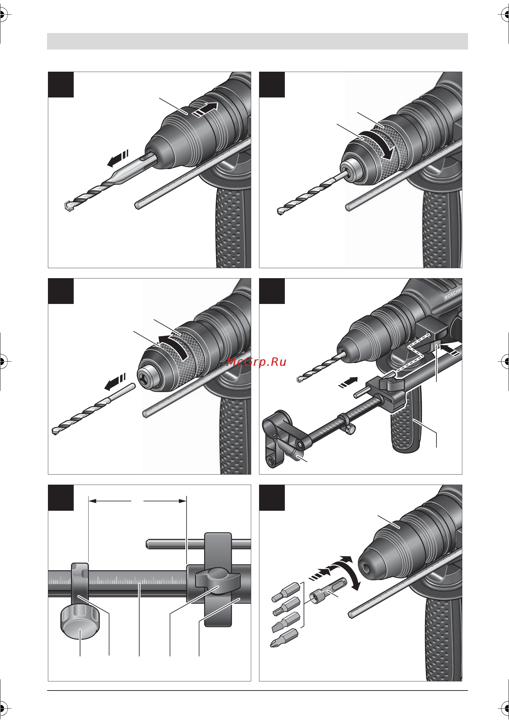 Bosch GBH 2-26 DFR Инструкция по эксплуатации онлайн [5/167] 124738