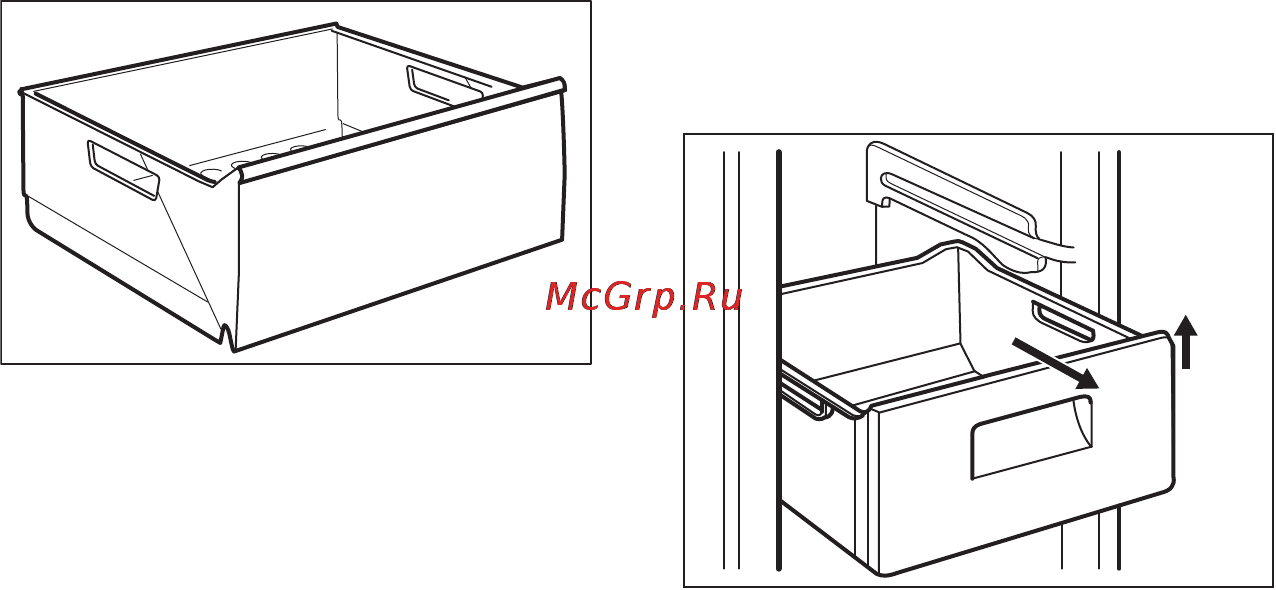 AEG S96391CTX2 [12/24] Извлечение из морозильника корзин для замораживания