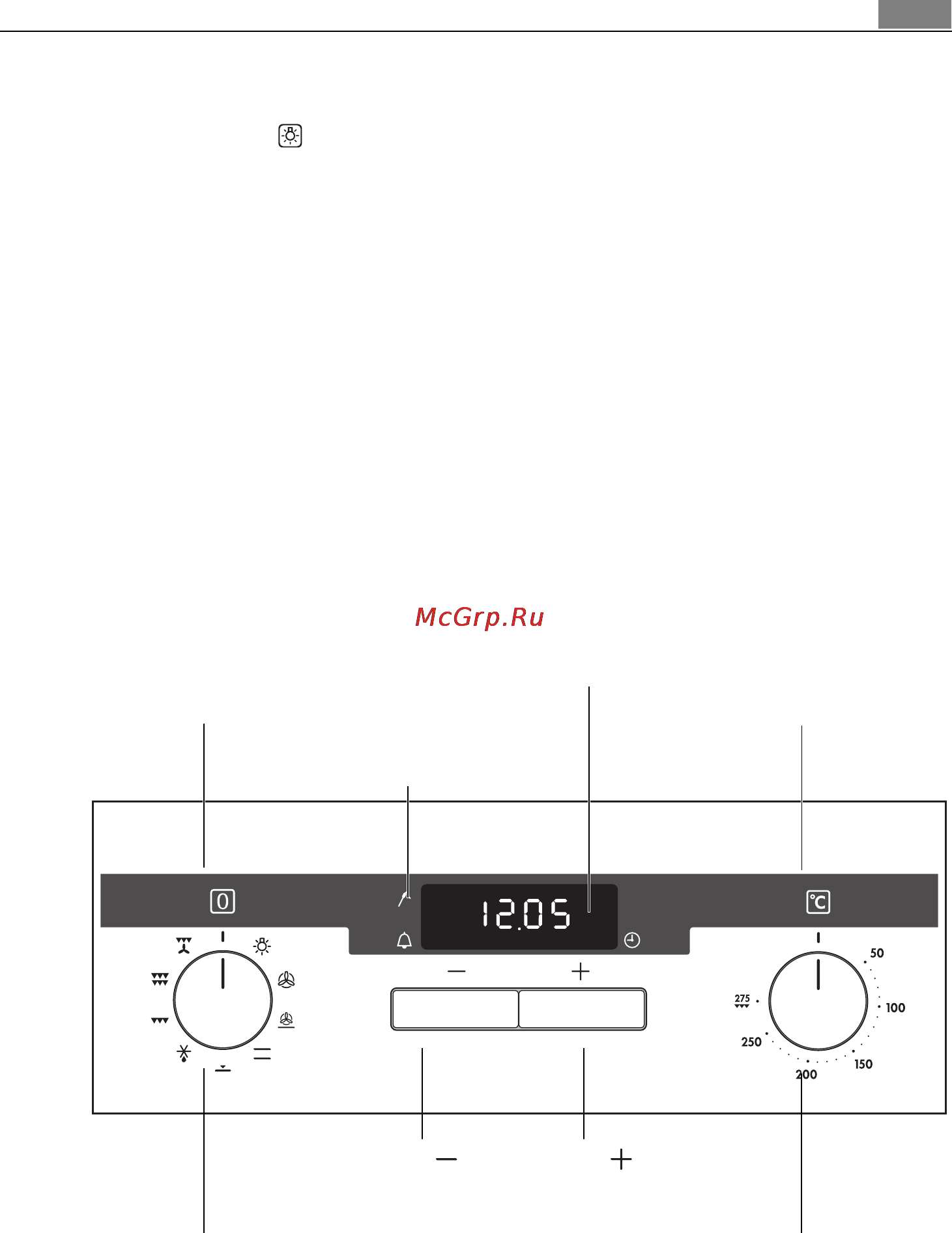 AEG B 4403 5B [9/44] Управление духовым шкафом
