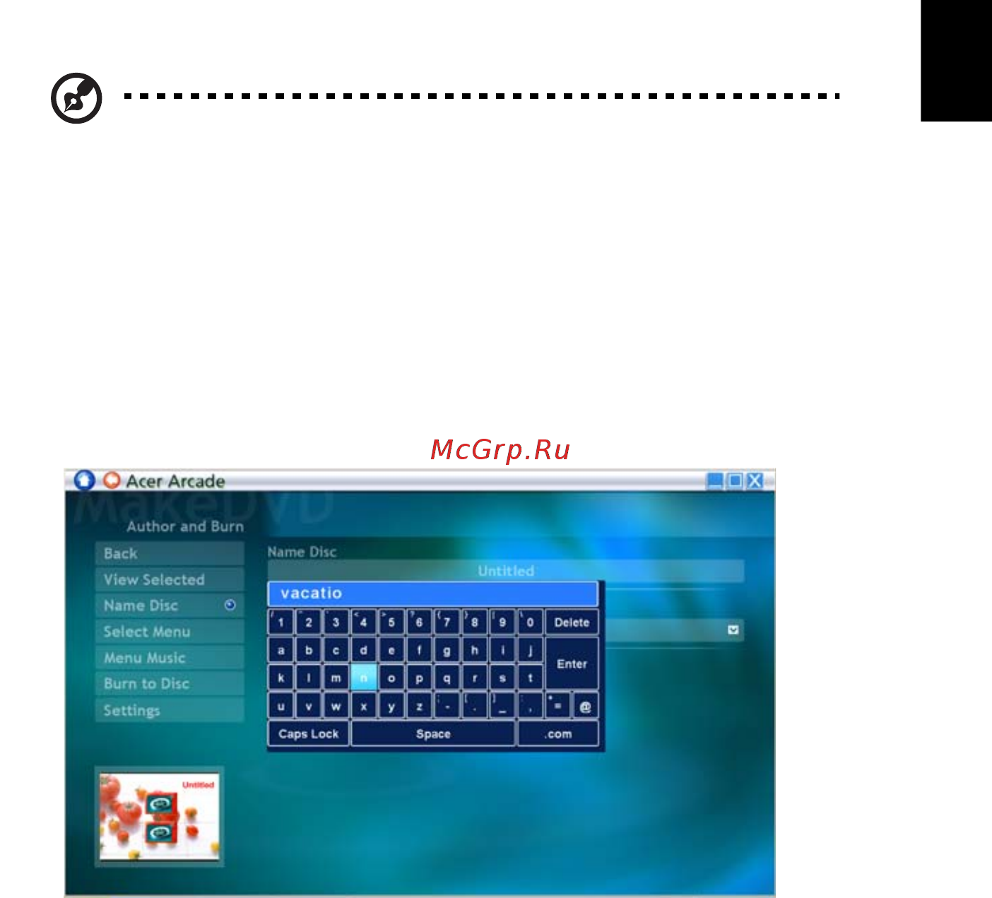 Acer Aspire 5112 WLMi [65/108] Виртуальная клавиатура