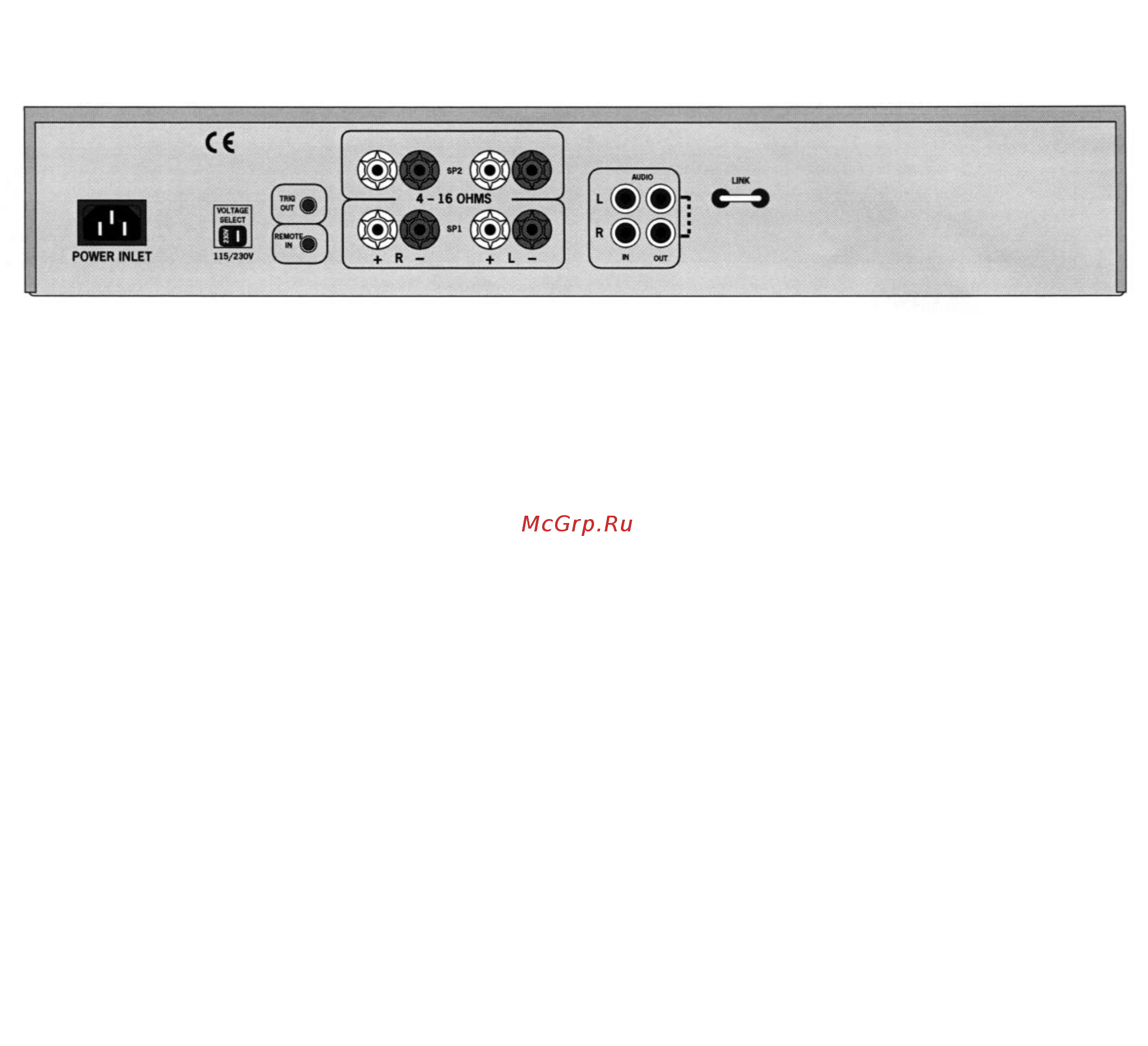 Arcam Diva P80 B [10/13] Монофоническая перемычка link