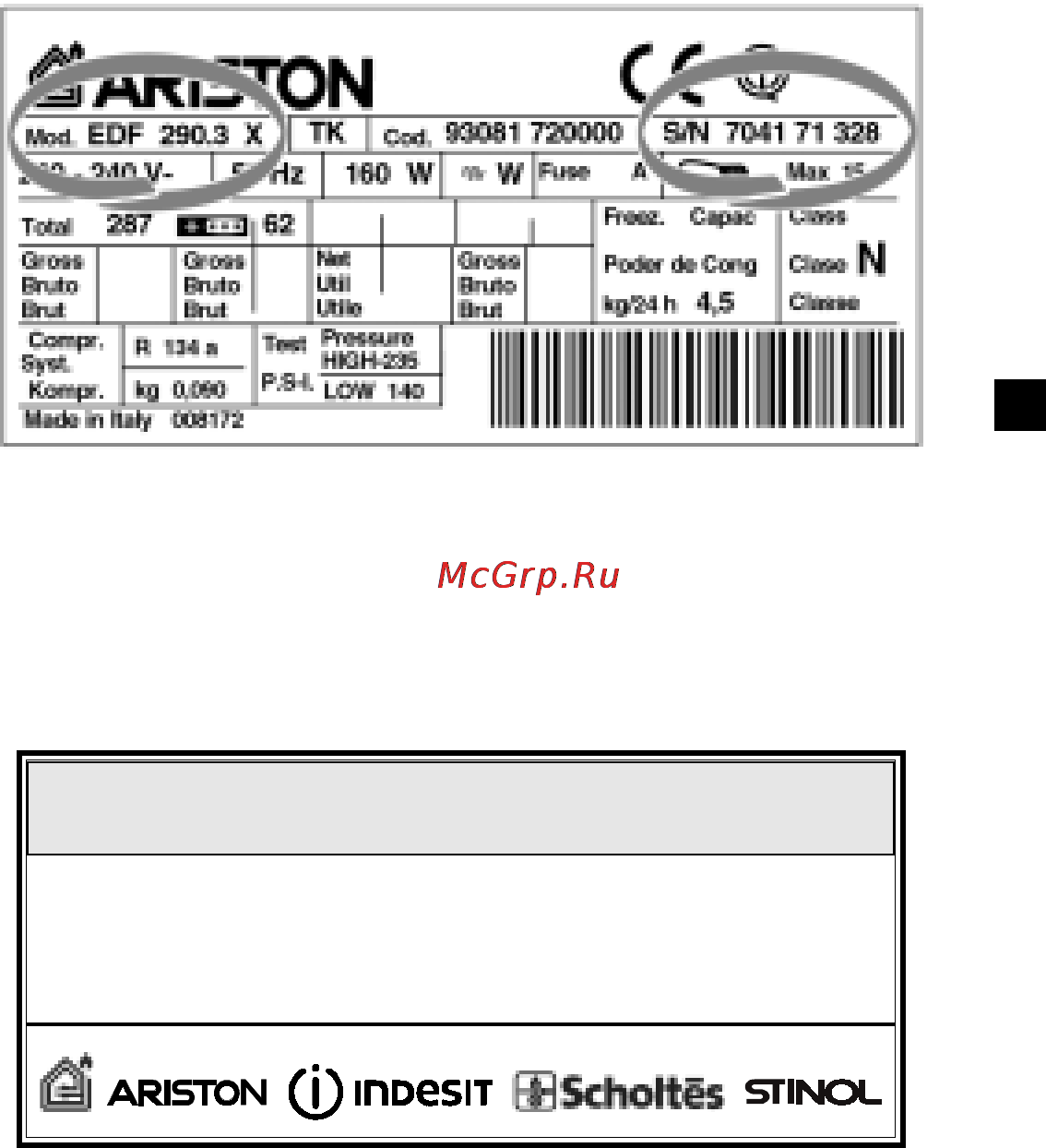 Ariston BCS332 Al [23/27] Срок службы