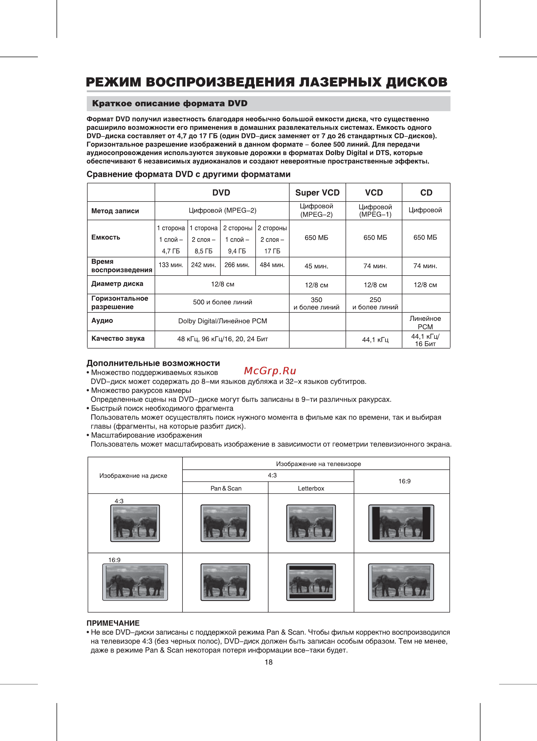 BBK 19 LD1916K [20/44] Режим воспроизведения лазерных дисков
