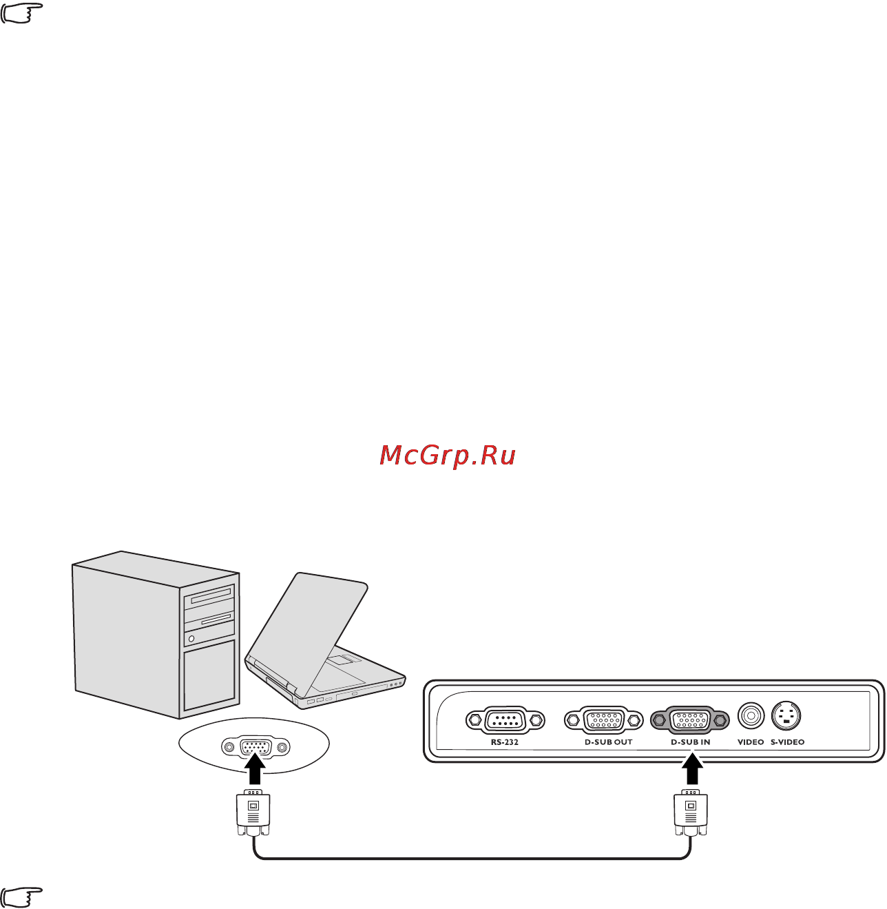 Benq MP512 [18/59] Для подключения проектора к настольному или портативному компьютеру выполните следующее